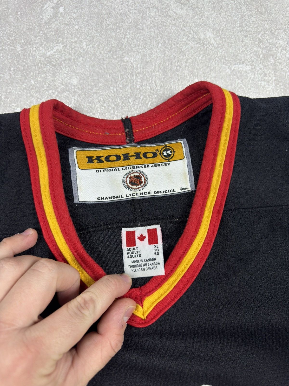 NHL Vintage 90s NHL Calgary Flames Koho Hockey Jersey Horse Logo Size US XL / EU 56 / 4 - 9 Thumbnail