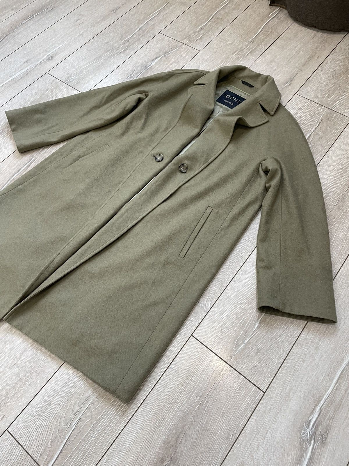 Cinzia Rocca Vintage ICONS Cinzia Rocca Virgin Wool Tan Button Coat Women Size L / US 10 / IT 46 - 4 Thumbnail