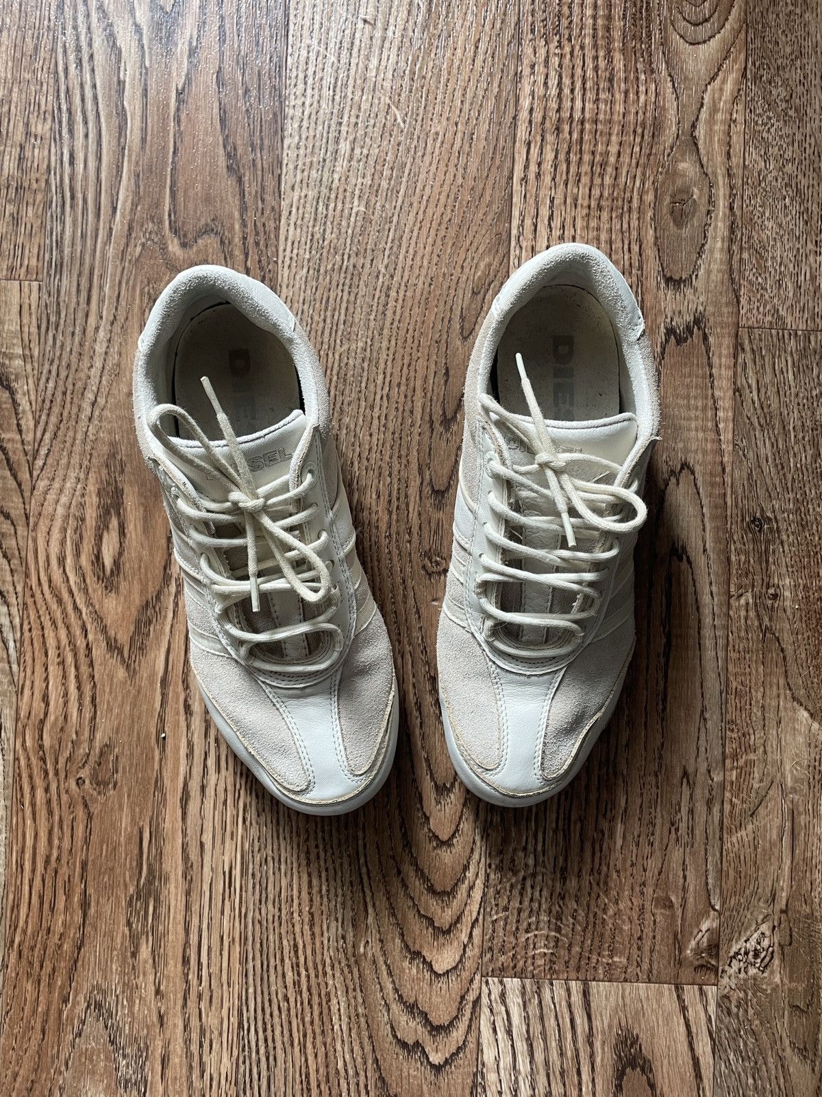 Diesel 💥Rare! Vintage Diesel Low Top Design Suede Sneakers Size US 7 / IT 37 - 2 Thumbnail