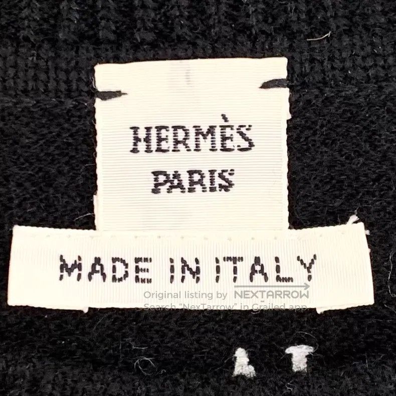 Hermes Hermes Black goat cashmere ribbed round neck long sleeve k Size XXS / US 00 / IT 34 - 6 Thumbnail