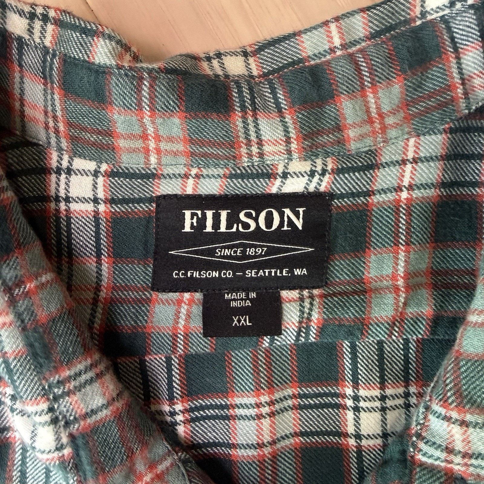 Filson Filson Scout Shirt 2XL Green Multicolor Cotton Flannel Size US XXL / EU 58 / 5 - 8 Thumbnail