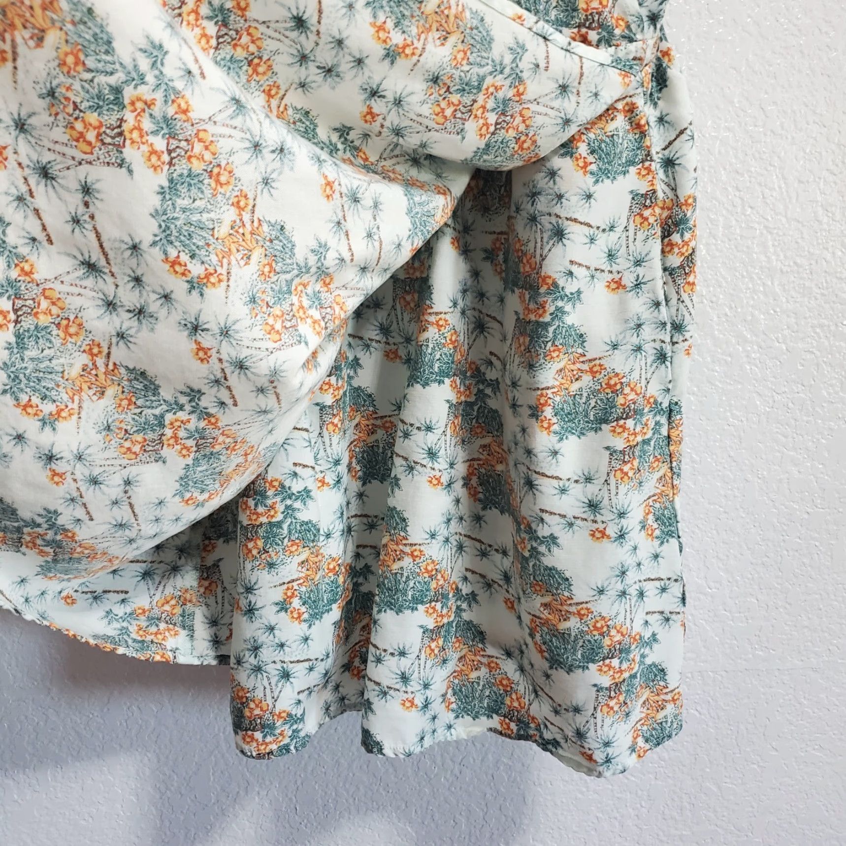 Toad&Co VINTAGE Toad & Co Hillrose Mini Dress Women L Faux Wrap Floral Sleeveless Hawaiian Beach Size L / US 10 / IT 46 - 7 Thumbnail