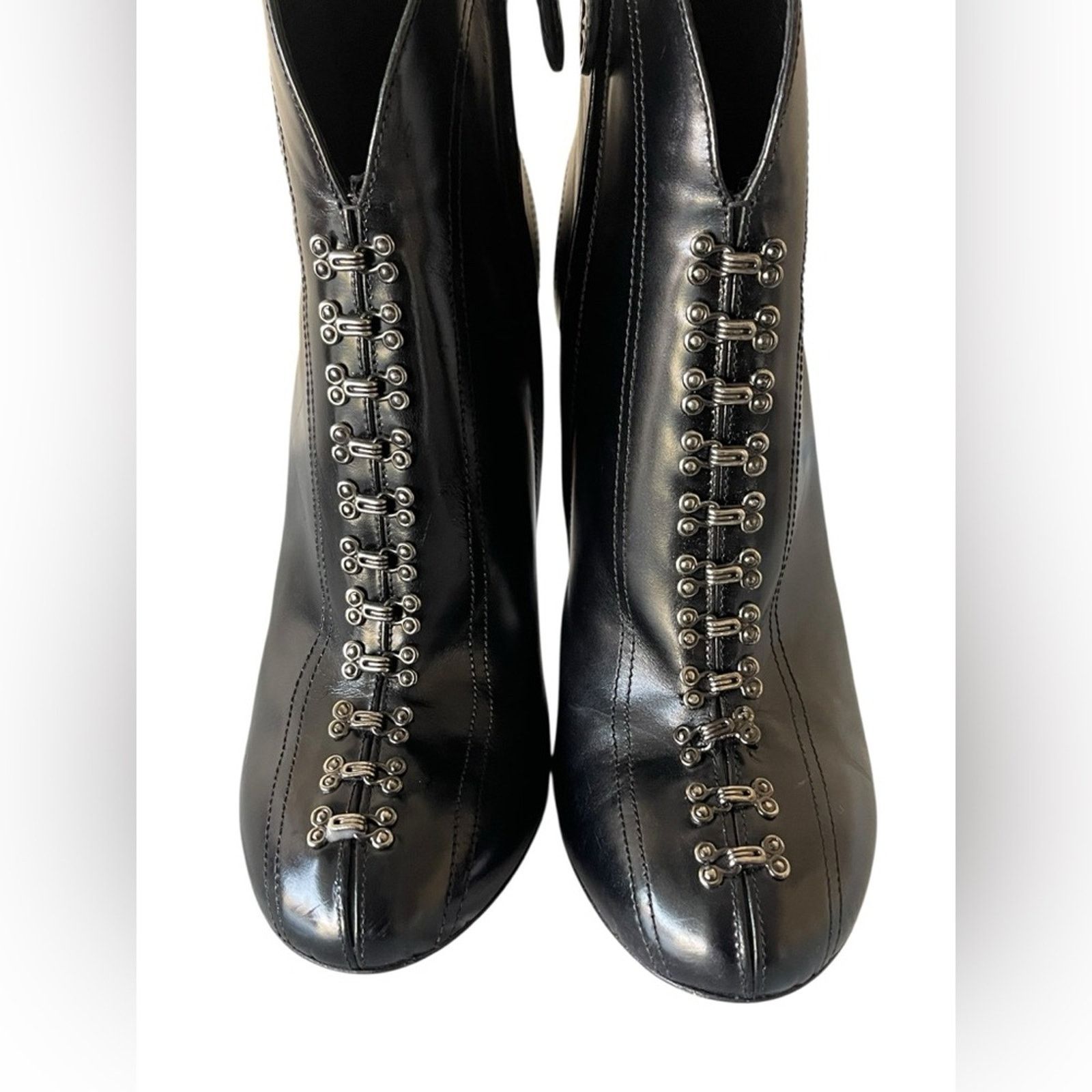 Alaia Alaia embellished black glossed-leather ankle boots IT 39 Size US 8.5 / IT 38.5 - 10 Thumbnail