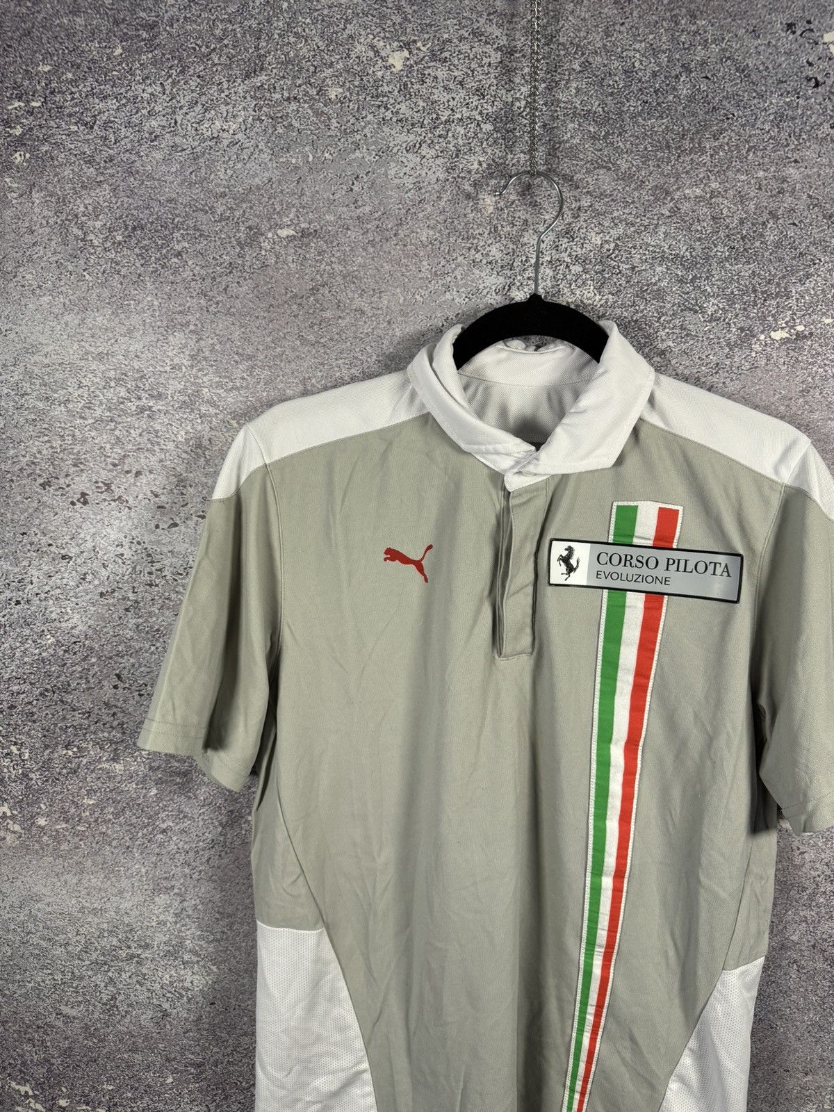 Ferrari × Puma × Vintage Vintage Puma Ferrari Corso Pilota Evoluzione Polo Shirt M sz Size US M / EU 48-50 / 2 - 3 Thumbnail