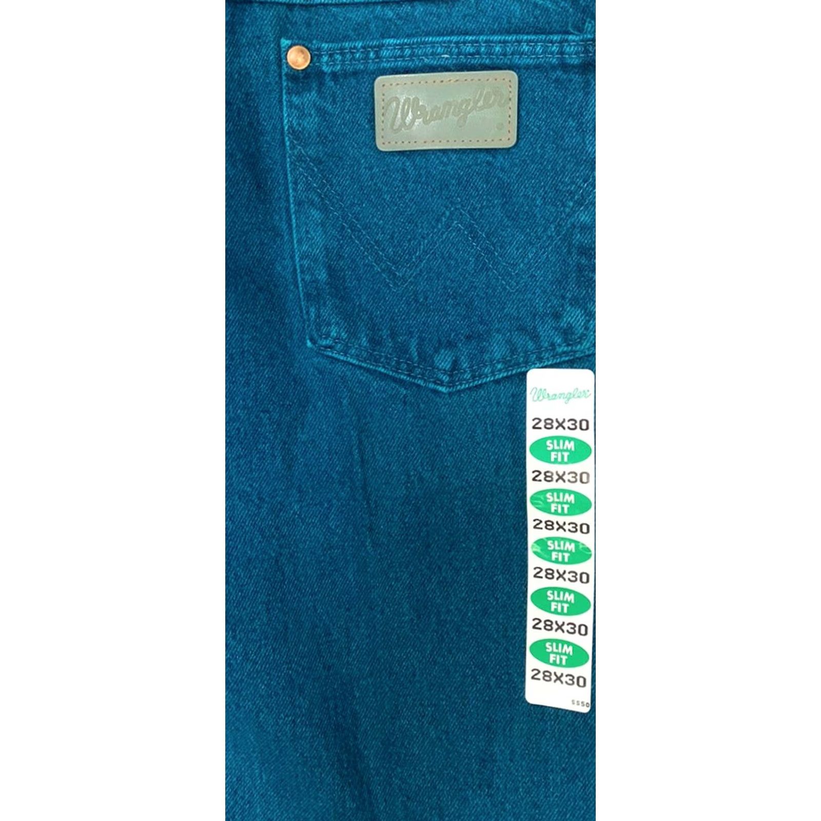 Wrangler Wrangler Mens Firewash Teal Slim Fit Jeans Size 28 X 30 Extra Large XL Size US 28 / EU 44 - 3 Thumbnail