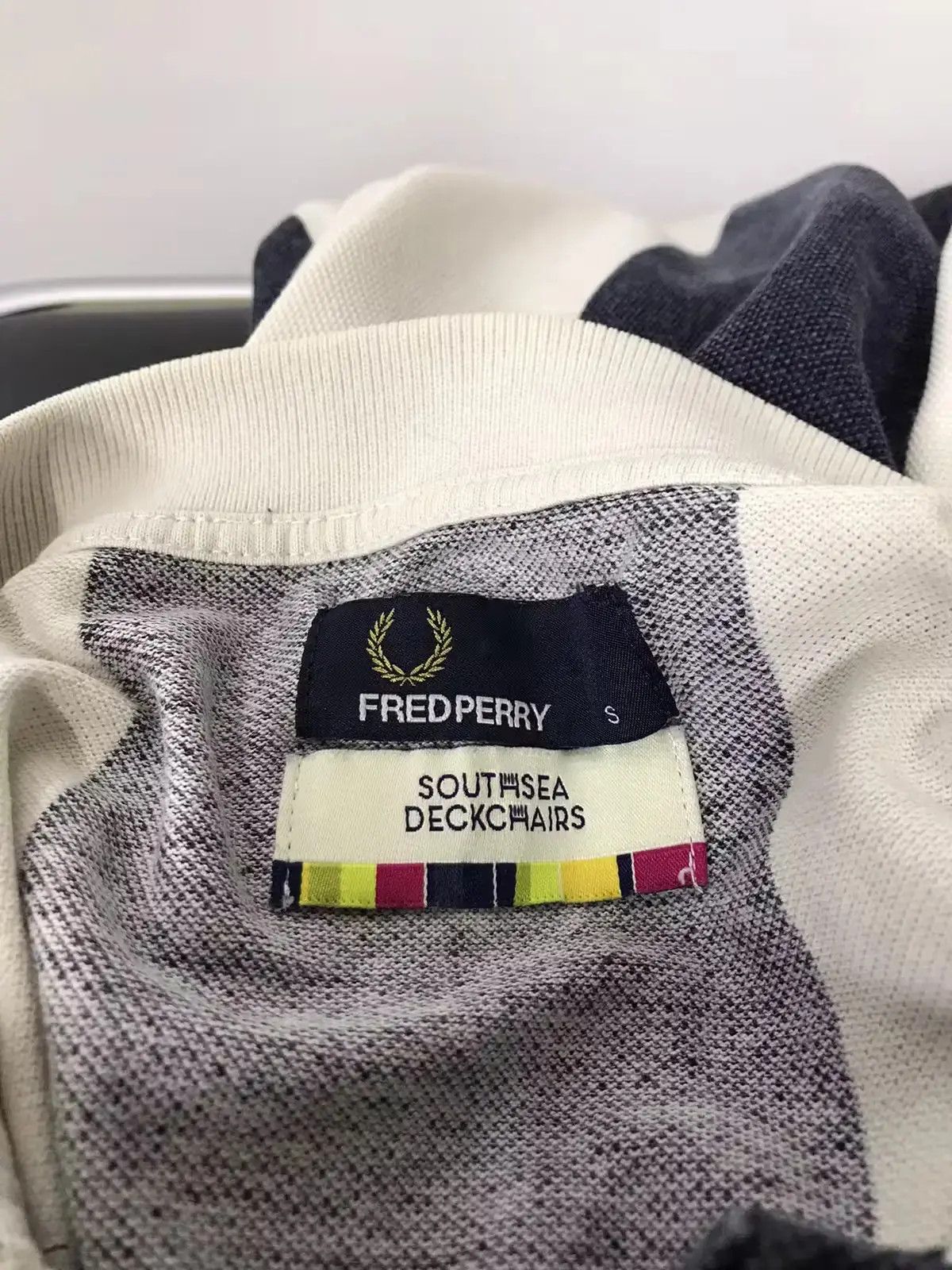 Fred Perry Fred Perry x South Sea striped polo T shirt size S Size US S / EU 44-46 / 1 - 5 Thumbnail
