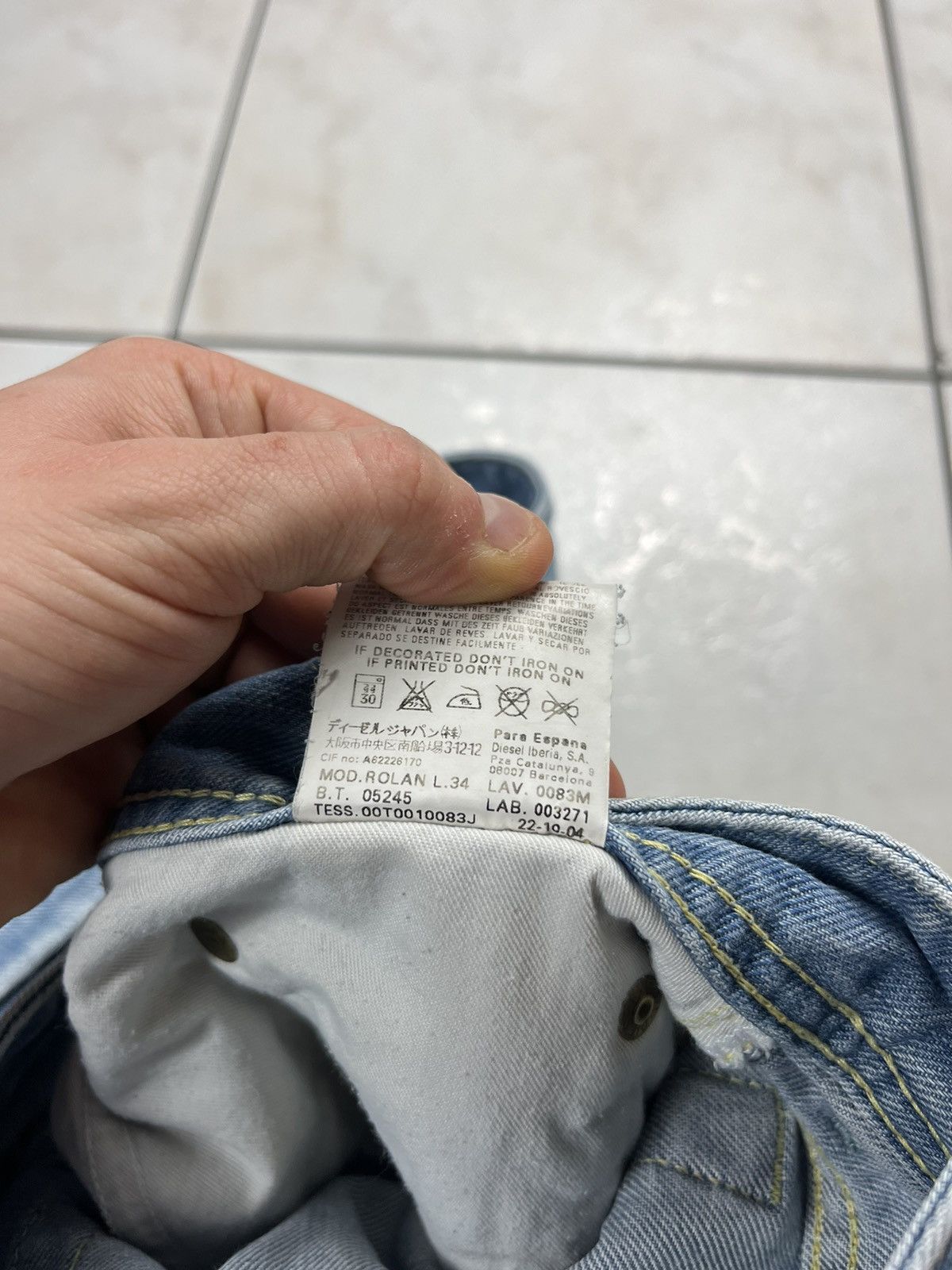 Diesel × Vintage Vintage y2k diesel Rolan baggy wide jeans denim pants washed Size US 34 / EU 50 - 24 Thumbnail