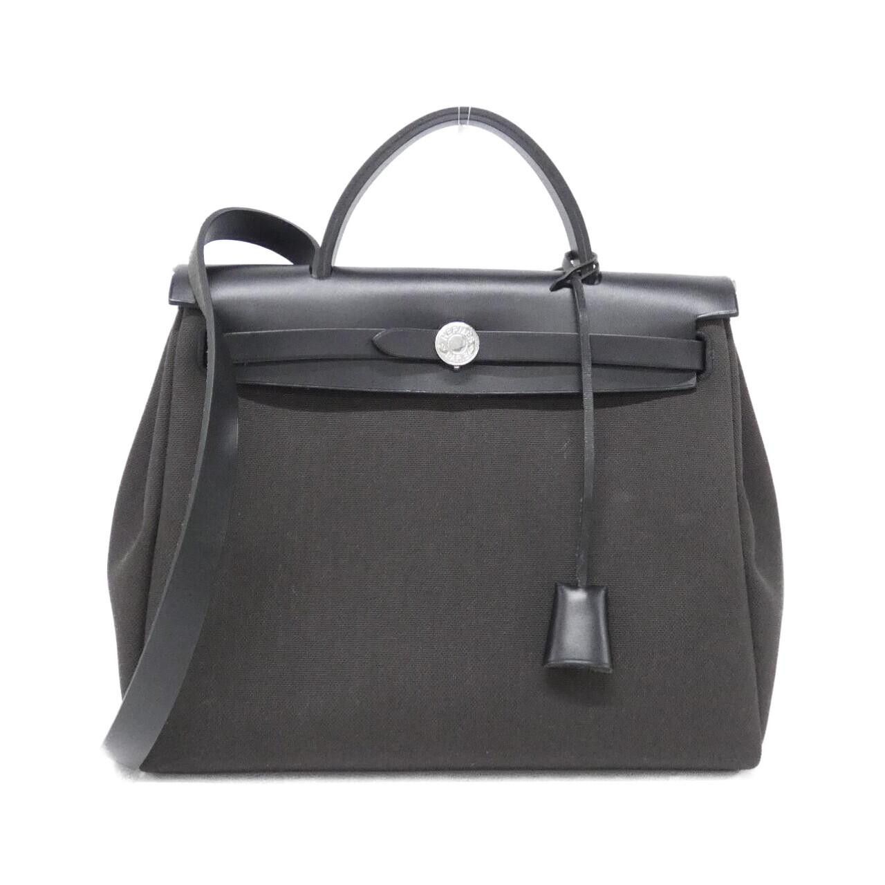 Hermes Hermes Hermes Herbag Zip PM Toile Military Vache Hunter Shoulder Bag Leather Crossbody Bag Y DUTY FREE for USA Size ONE SIZE - 1 Thumbnail