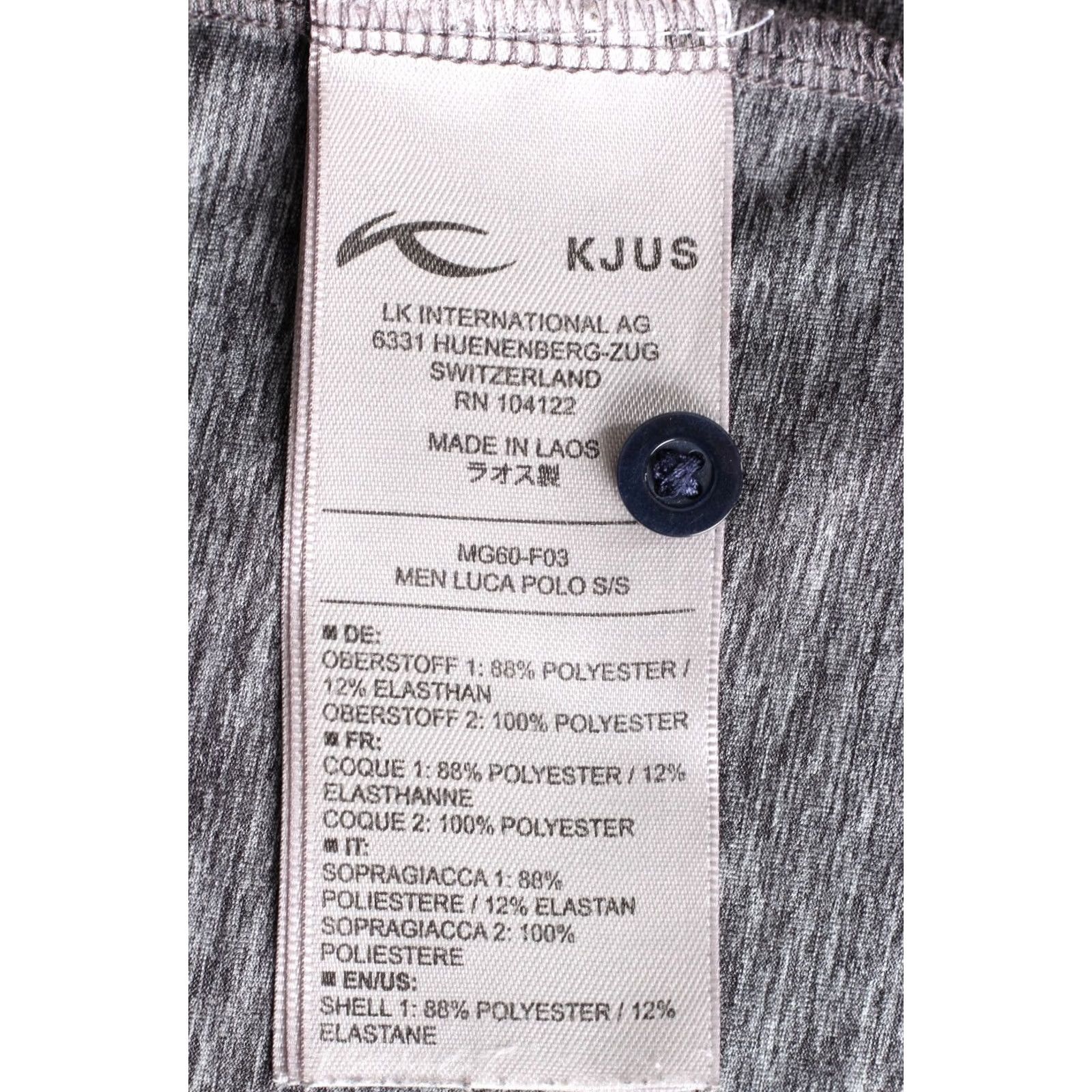 KJUS KJUS Luca Polo Shirt Men XL Regular Short Sleeve Grey Melange Logo Polo Shirt Mens XL Grey Size US XL / EU 56 / 4 - 7 Thumbnail
