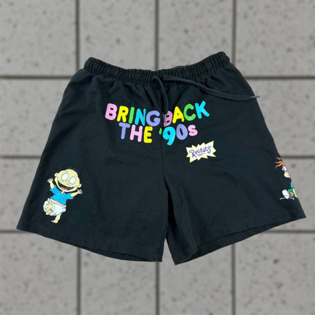 Nickelodeon Nickelodeon Rugrats Black Shorts 90s Size S Men Regular Cotton Sweat Adults Mens Black 90s Classic Size US 29 - 1 Thumbnail