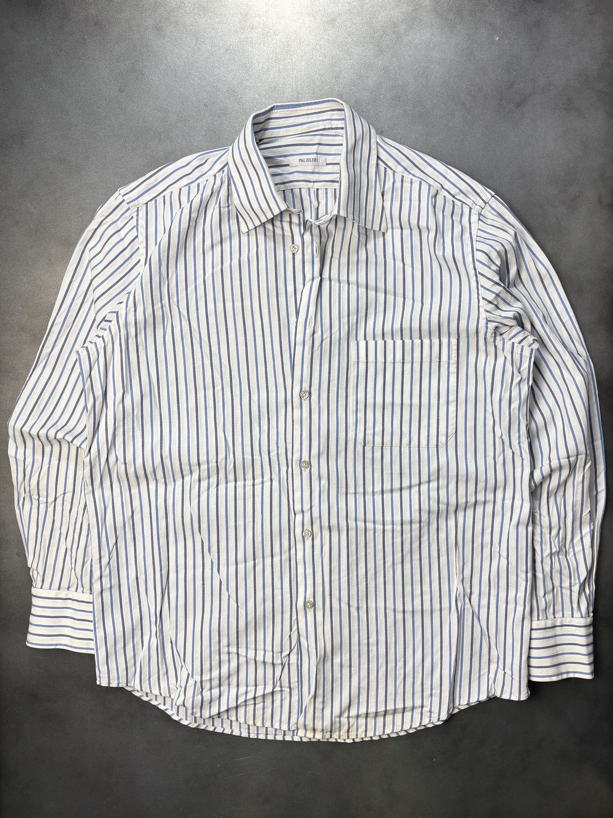 Pal Zileri 2000s Pal Zileri Dress Shirt Stripe Button Up Longsleeve Y2K Size US M / EU 48-50 / 2 - 2 Thumbnail