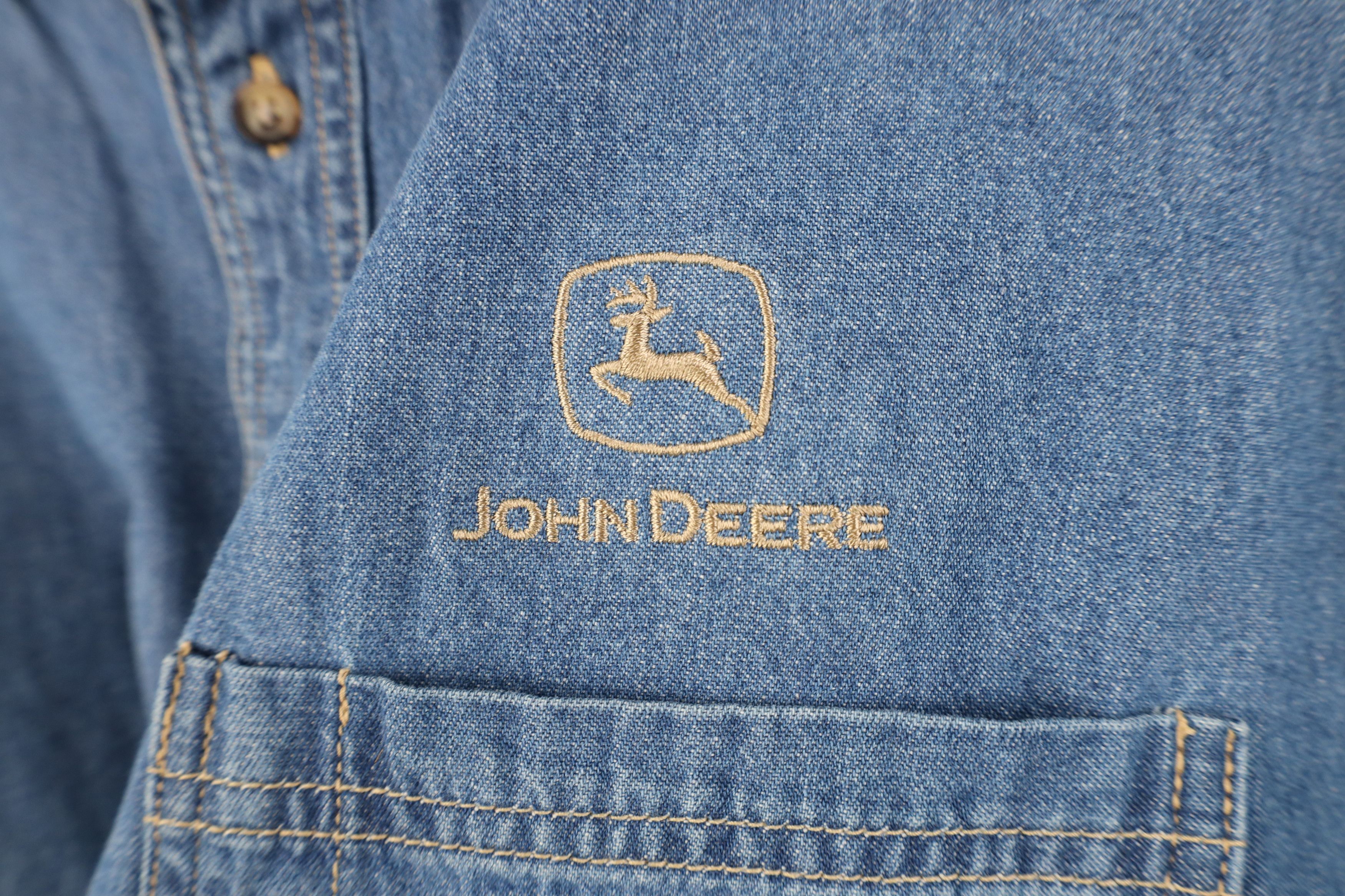 Vintage Vintage 90s John Deere Tractors Denim Button Down Shirt Size US S / EU 44-46 / 1 - 4 Thumbnail