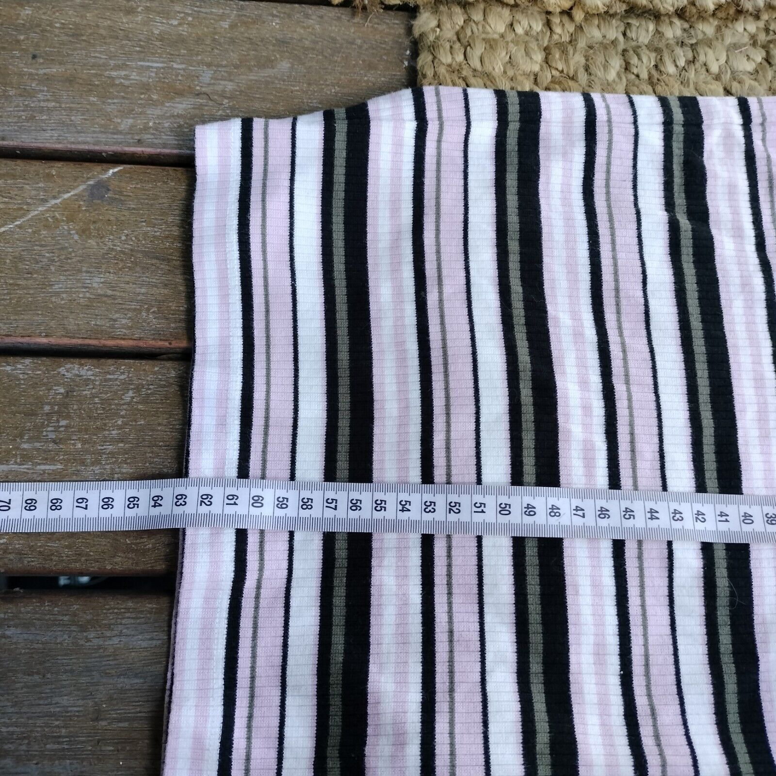 Designer Sportsgirl Skirt Pink High Waisted Striped Midi Bodycon Size 24" / US 00 / IT 34 - 10 Thumbnail
