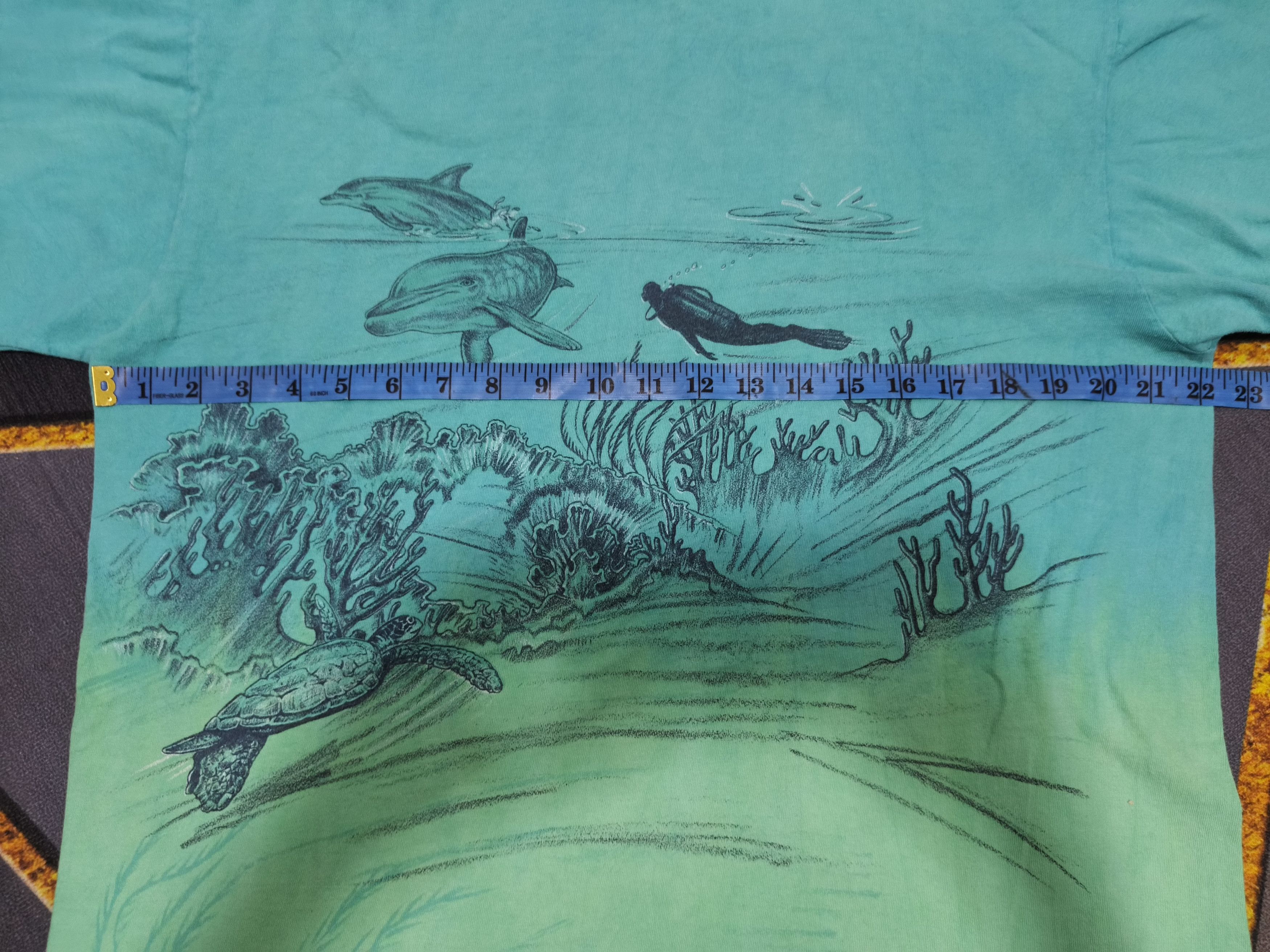Ron Jon Surf Shop Vintage 90s Ron Jon T-Shirt – Ocean Diver Dolphin Graphic Size US L / EU 52-54 / 3 - 11 Thumbnail