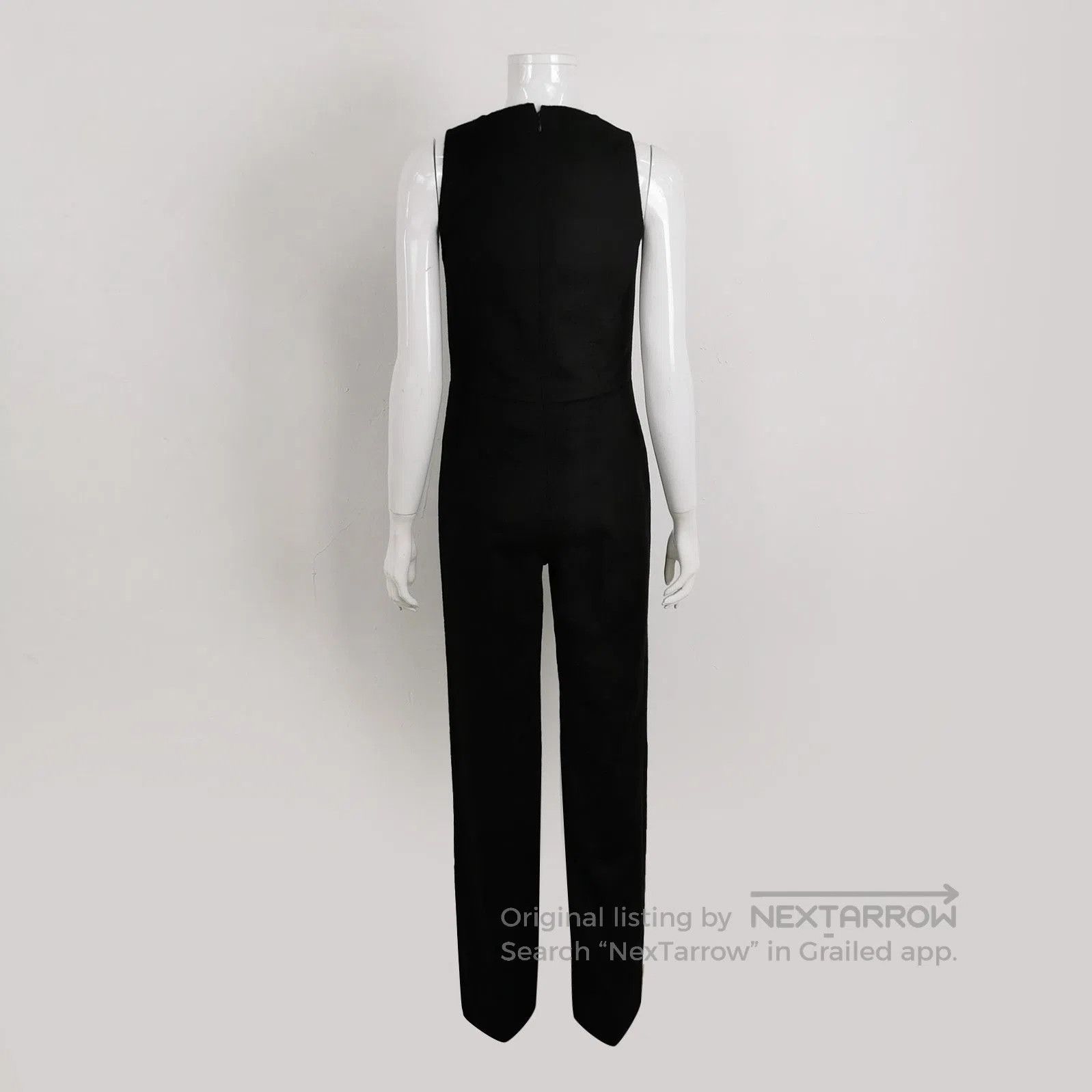 Prada Prada Black Wool Blend Sleeveless Jumpsuit . Size 37" - 2 Thumbnail