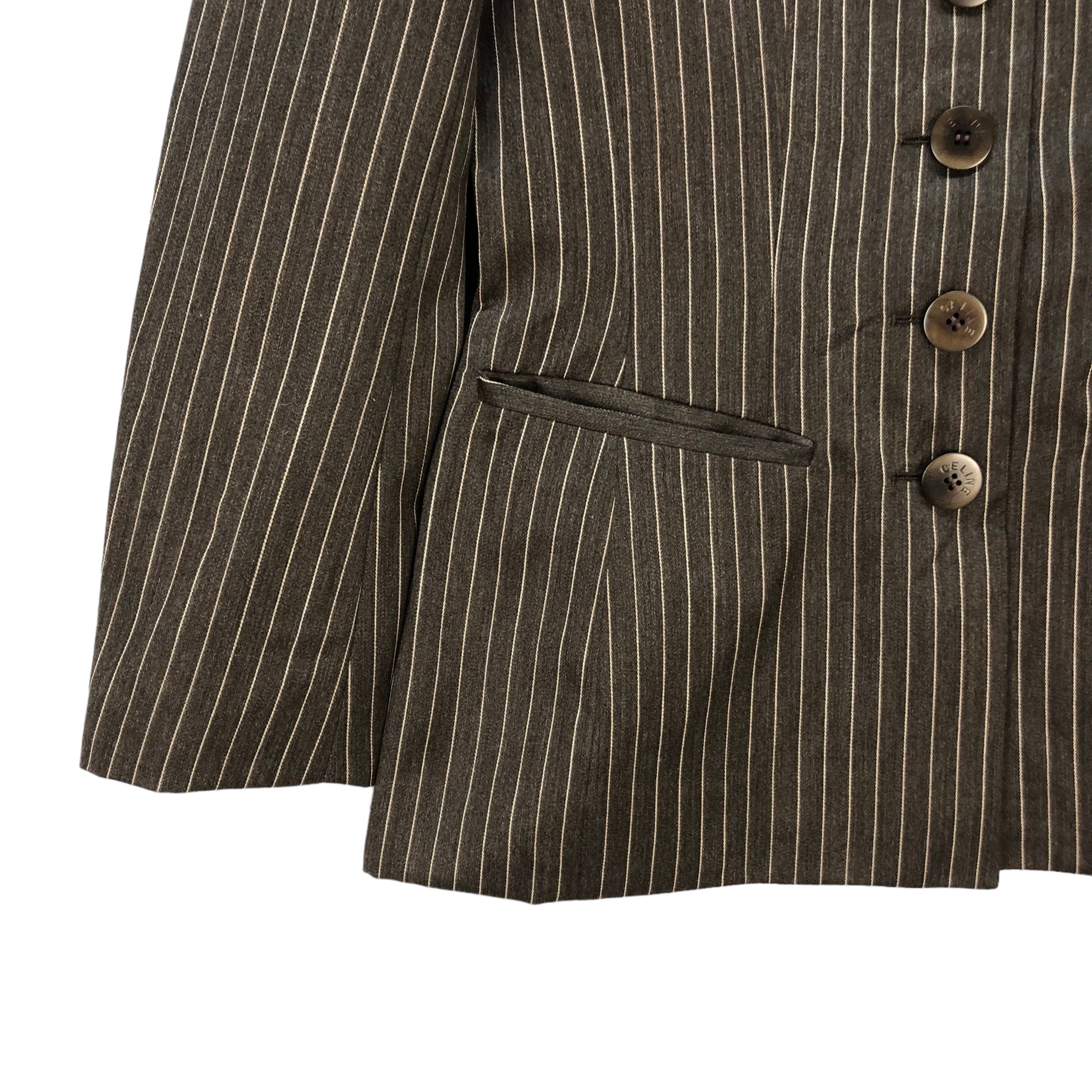 Celine CELINE PARIS STRIPED BLAZER JACKET #7352-133 Size M / US 6-8 / IT 42-44 - 4 Thumbnail