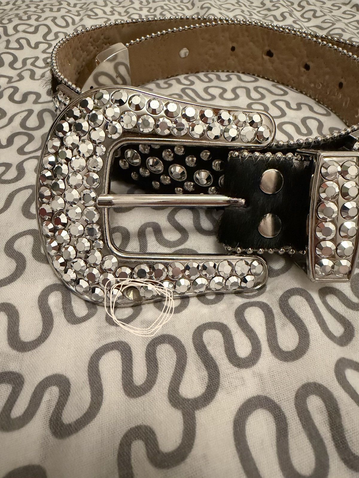 B.B. Simon B.B Simon Zafirah Chrome belt Size 34 - 6 Thumbnail