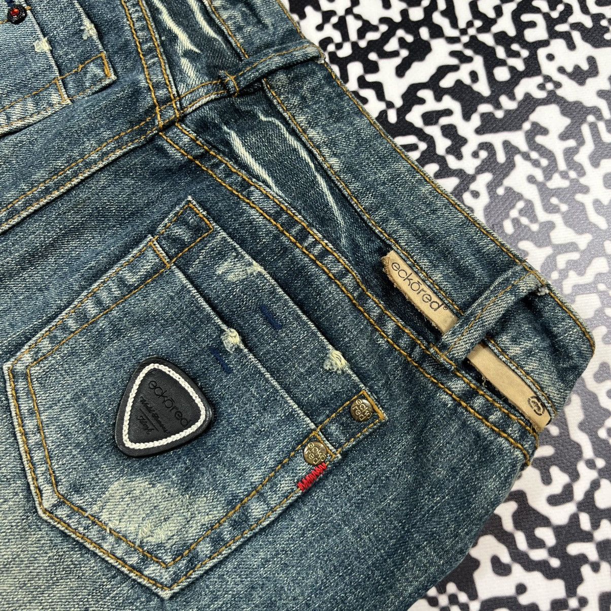 Ecko Unltd. Vintage Y2K Ecko Red Unlimeted Chain Logo Denim Mini Skirt Size 28" / US 6 / IT 42 - 15 Thumbnail