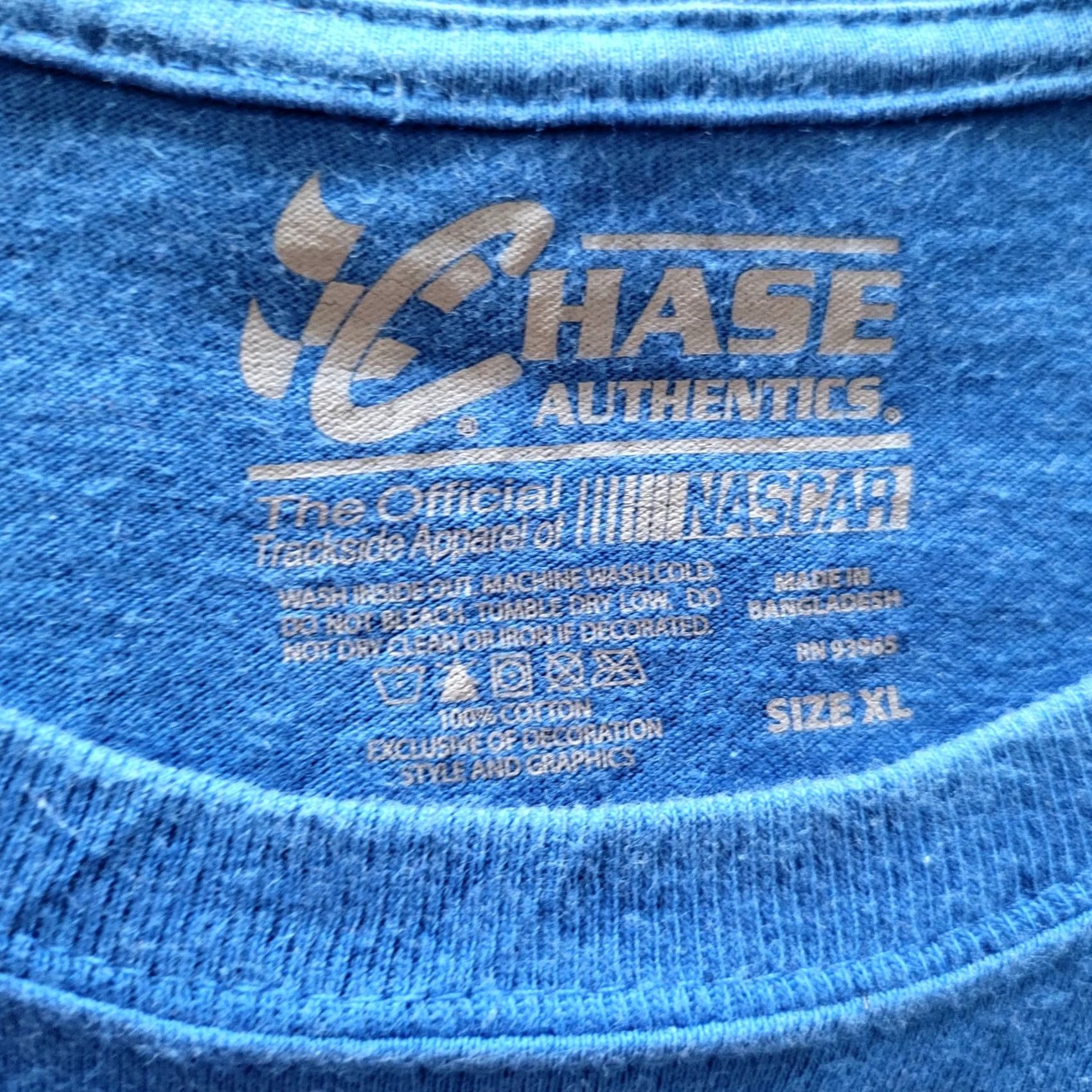 Chase Authentics Chase Authentics NASCAR Chase Elliott 2014 Nationwide Champion T-Shirt XL Blue Graphic Print Vintage Unisex Adults Short Sleeve Crew Neck Regular - Size US XL / EU 56 / 4 - 3 Thumbnail