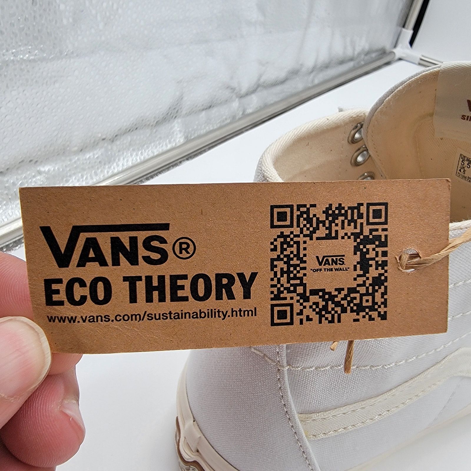 Vans Vans Sk8-Hi Tapered Eco Theory White Natural Men 5.5 Women 7 Size US 5.5 / EU 38 - 6 Thumbnail