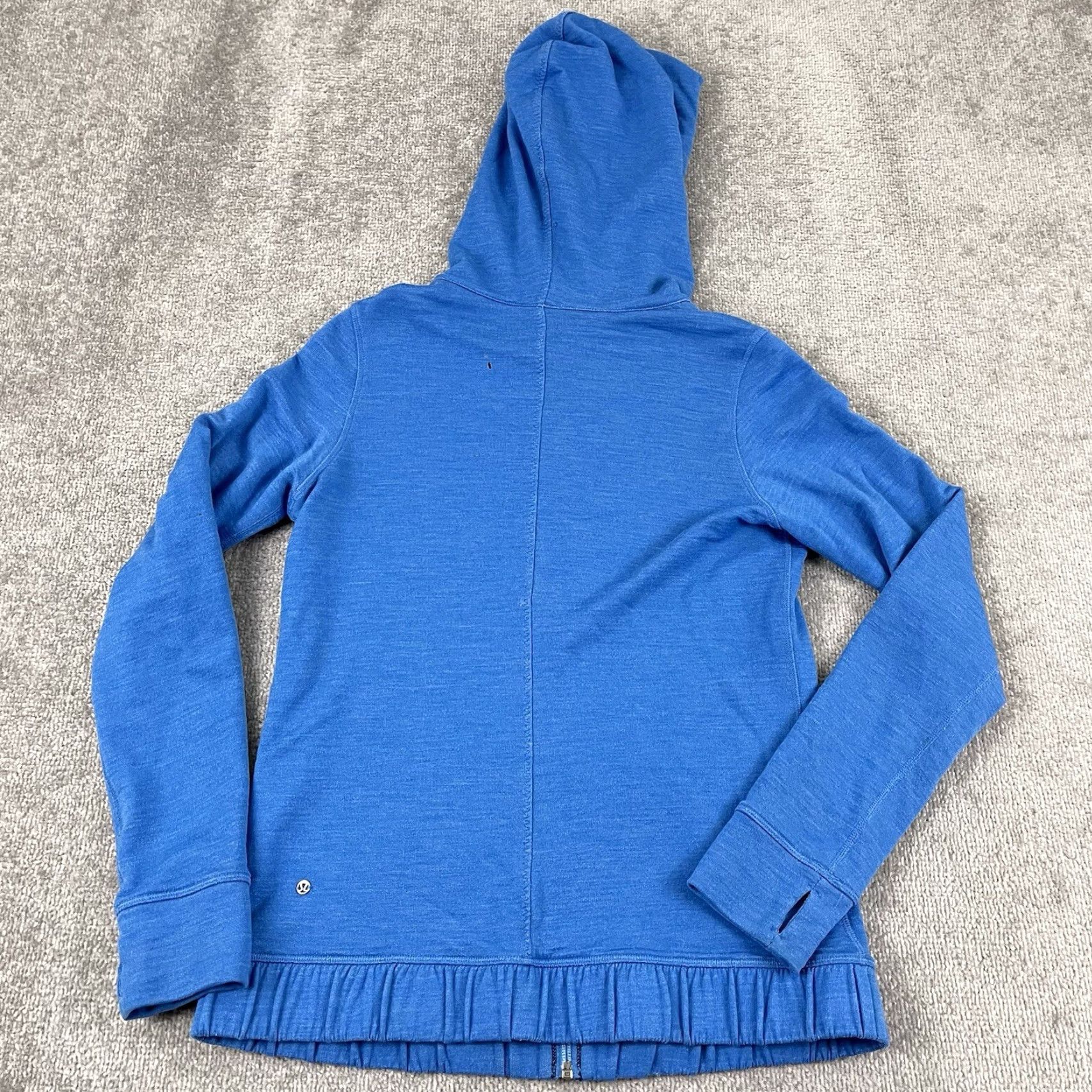 Lululemon LULULEMON Jacket Womens Size 6/8 Blue Hooded Full Zip Thumbholes Running Lined Size M / US 6-8 / IT 42-44 - 2 Thumbnail