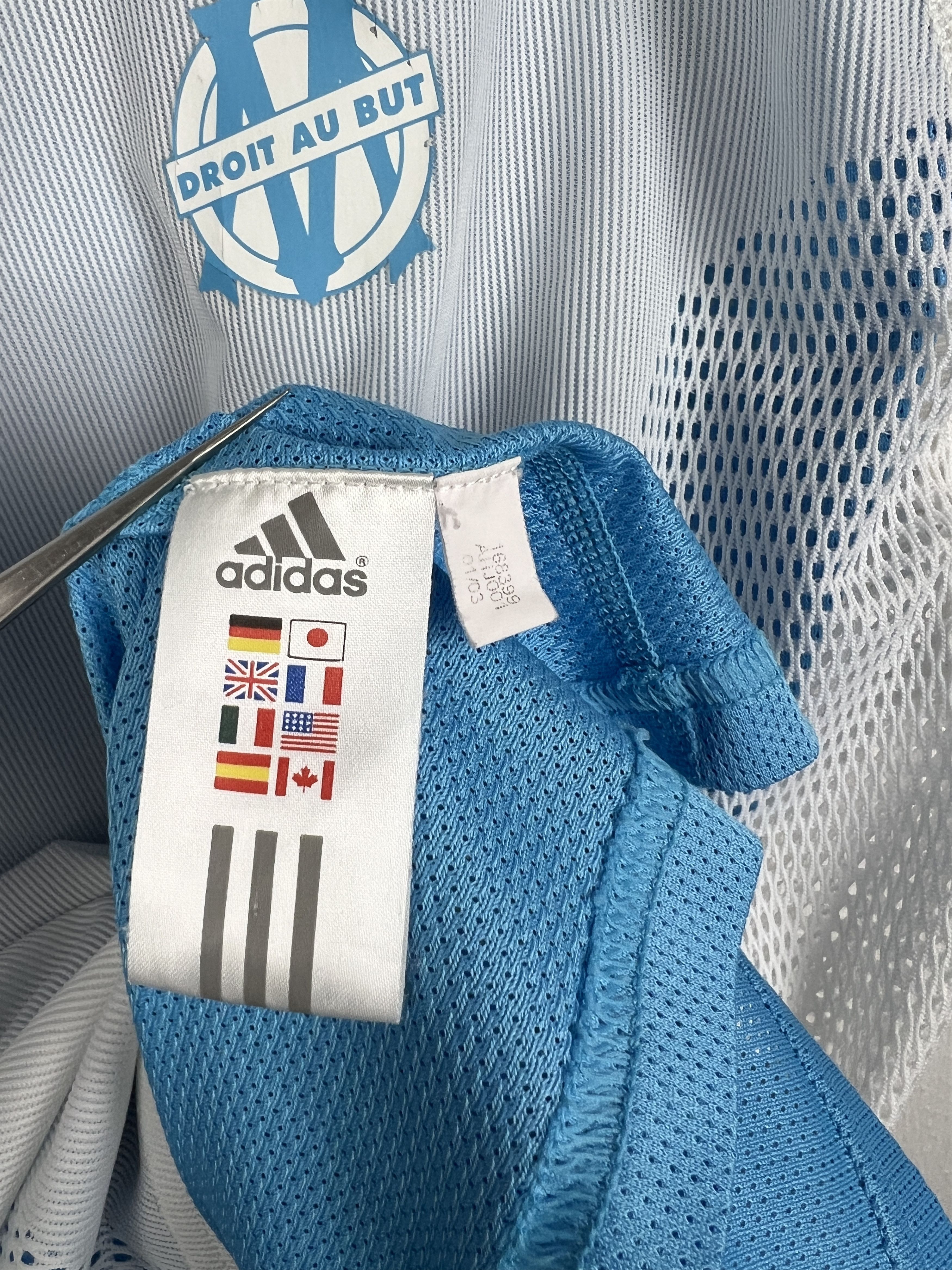 Adidas Olympique Marseille football Shirt 2002 Soccer Jersey Trikot Size US XXL / EU 58 / 5 - 6 Thumbnail