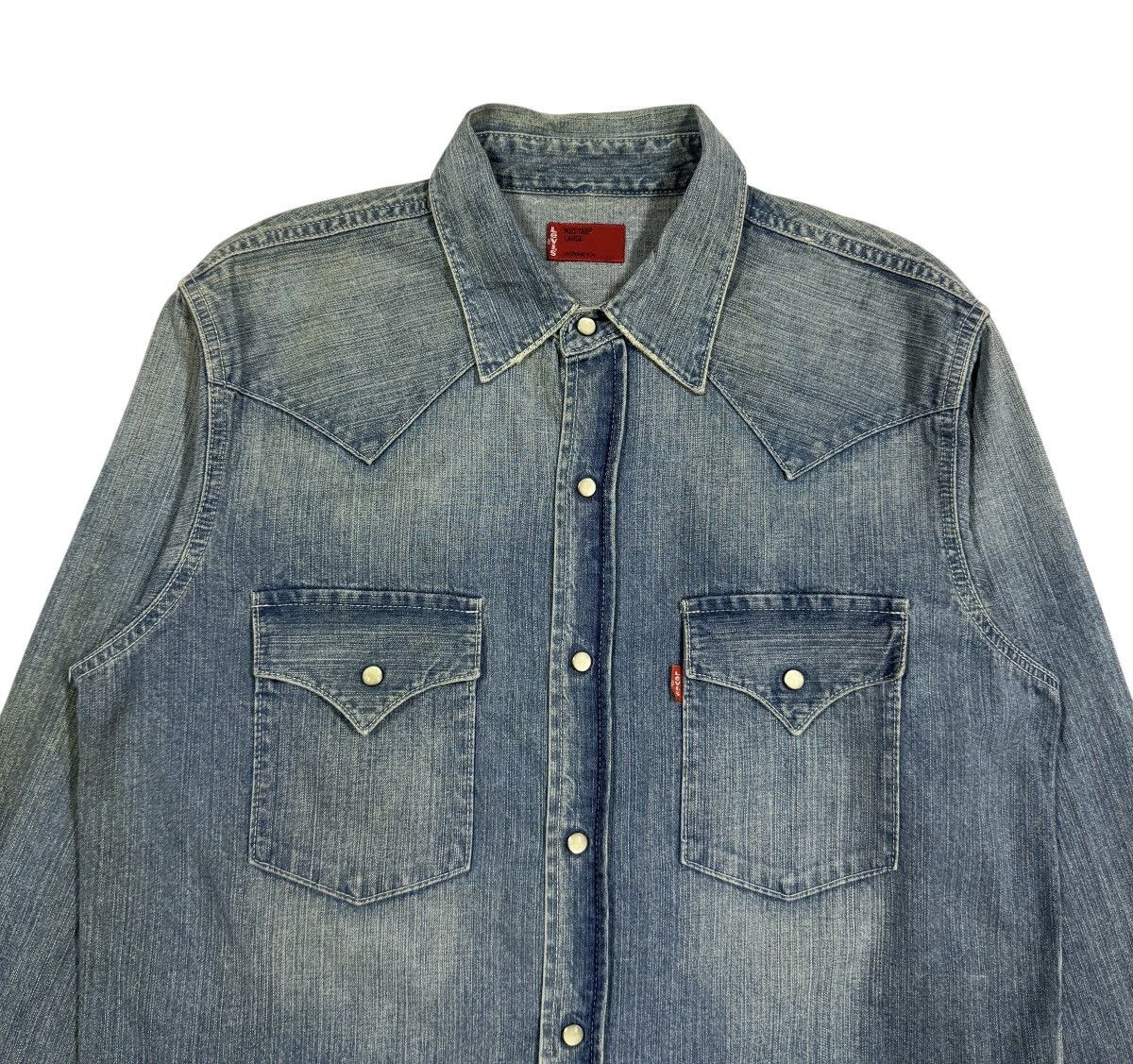 Levi's Vtg🔥Levi’s Red Tab Western Denim Pearl Snap Button Ups Size US L / EU 52-54 / 3 - 3 Thumbnail