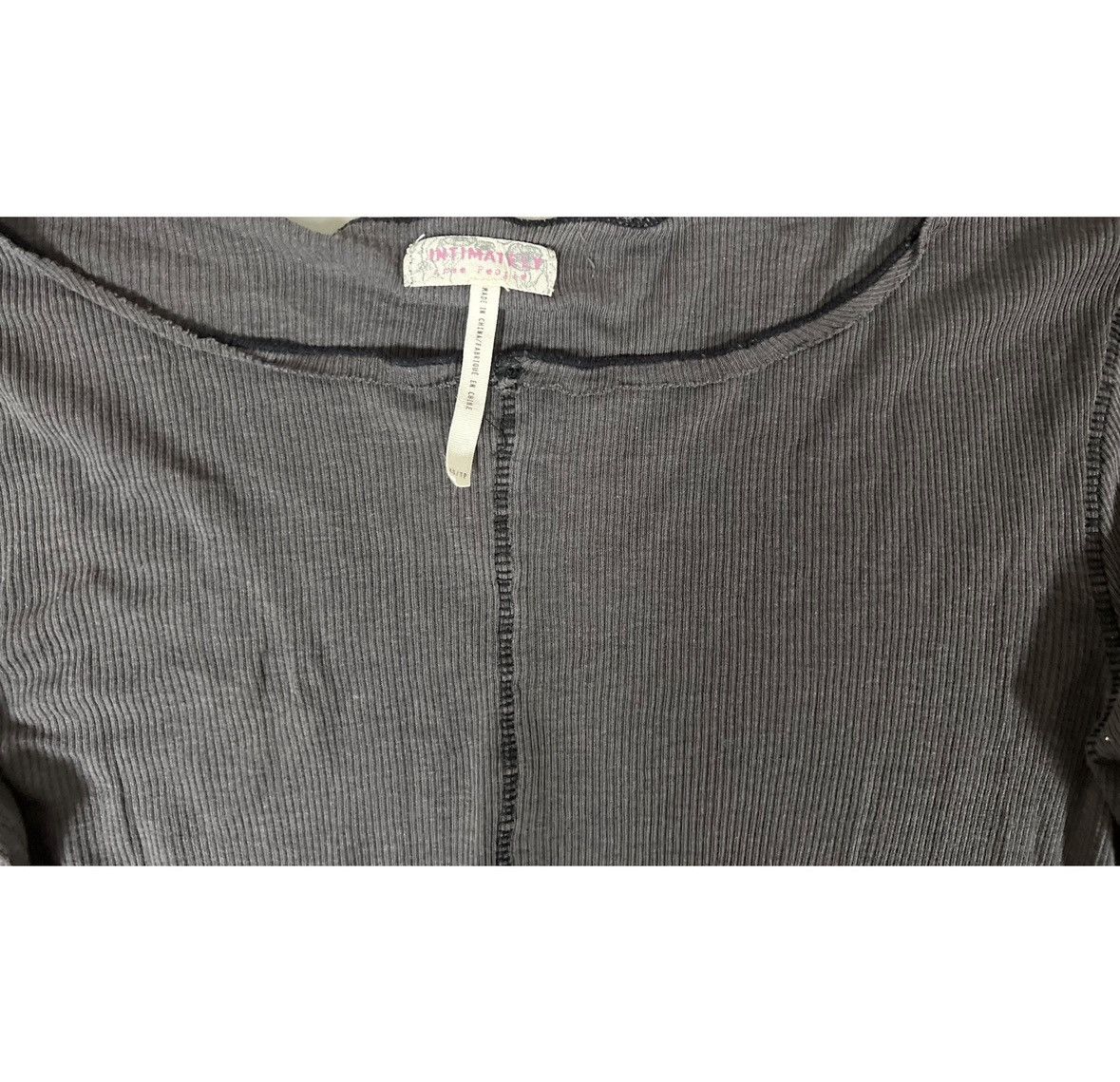 Free People Free People Gray Crewneck Long Sleeve Shirt Top Tee Size XS🩶 Size XS / US 0-2 / IT 36-38 - 5 Thumbnail