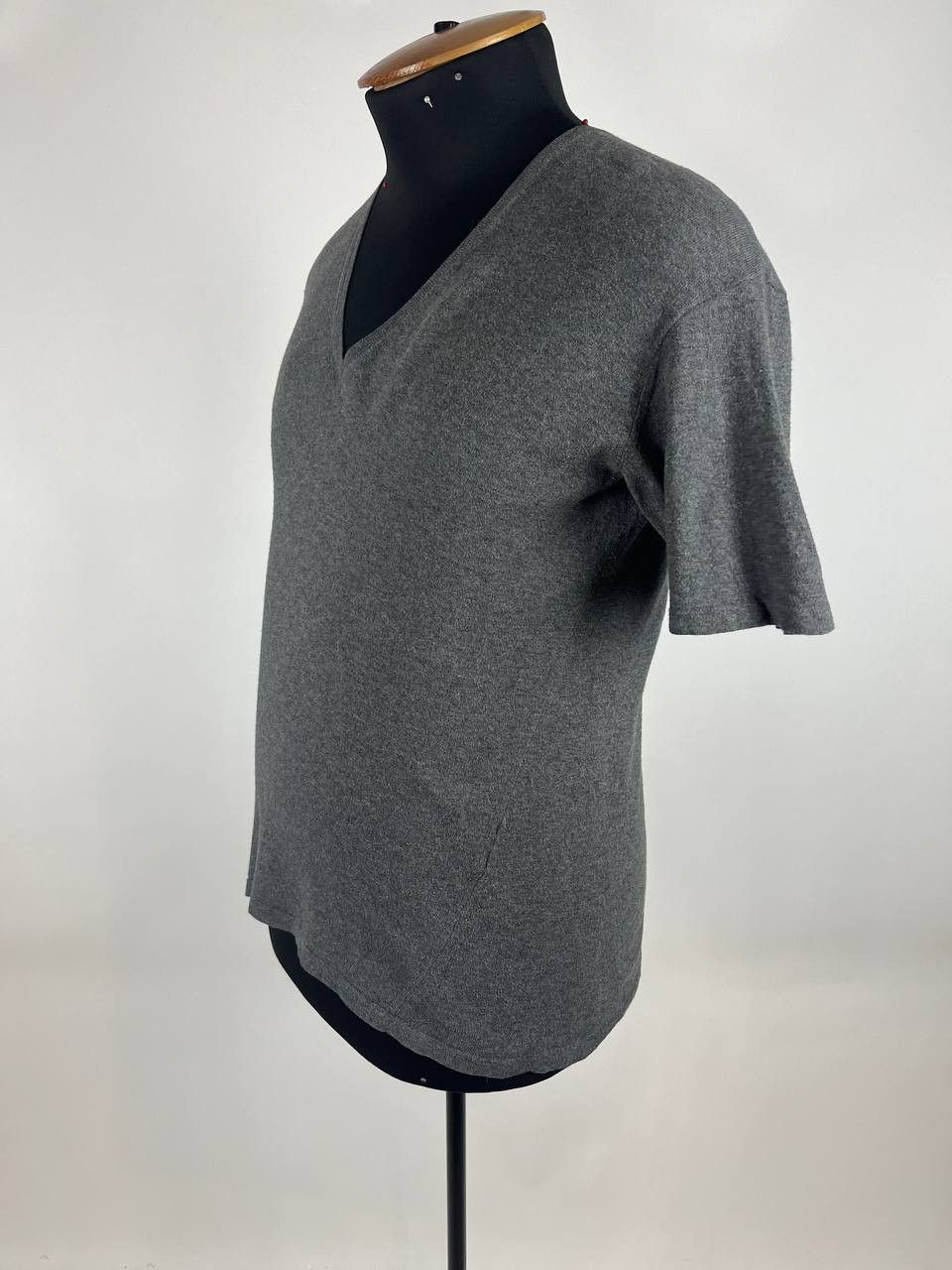 Japanese Brand × N.Hoolywood N HOOLYWOOD Men Grey Asymmetric T-shirt Size L (0459) Size US L / EU 52-54 / 3 - 2 Thumbnail