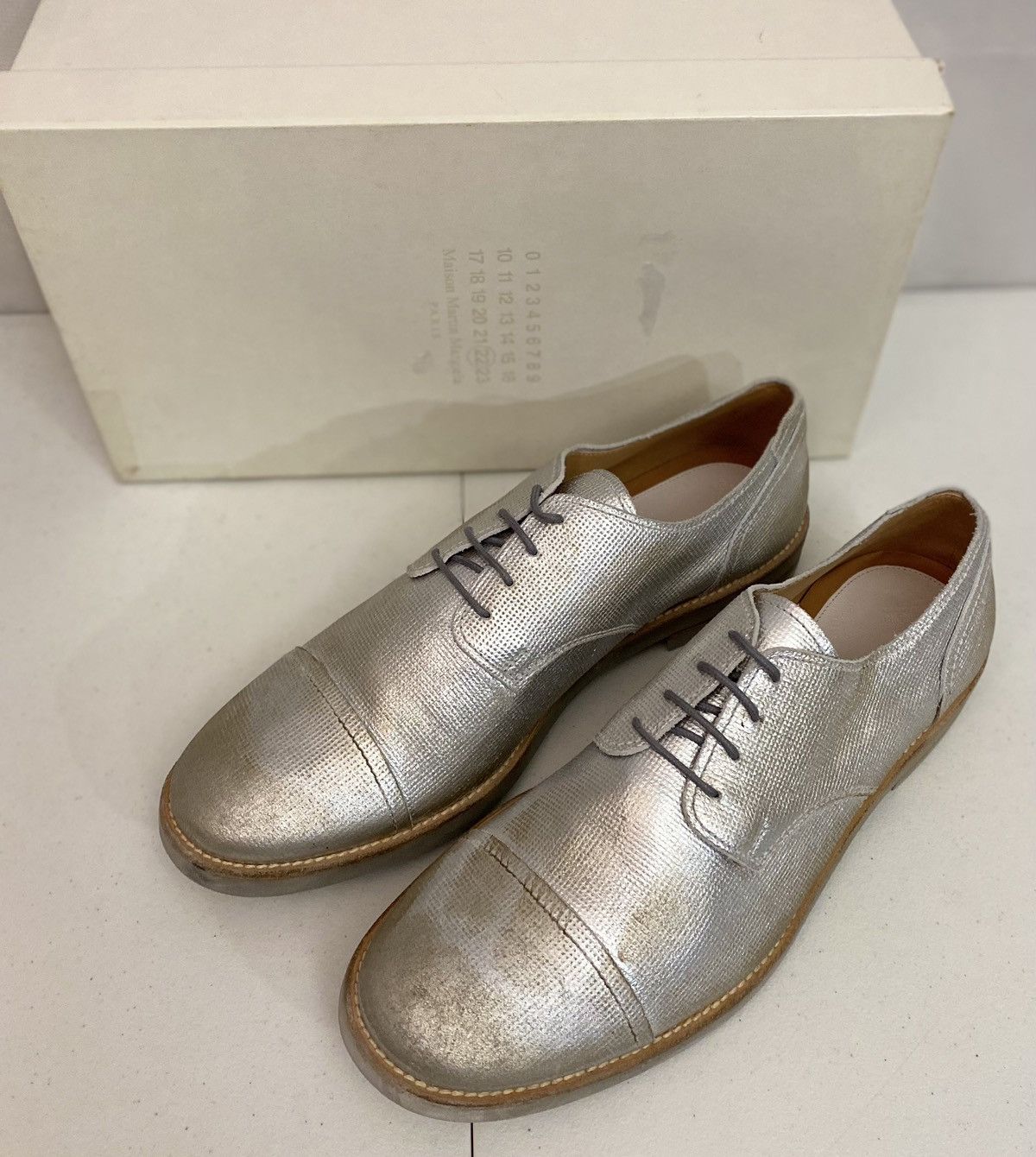 Maison Margiela Maison Margiela 22 🇮🇹 Silver treated TinMan Captoe 10 US New Size US 10 / EU 43 - 12 Thumbnail