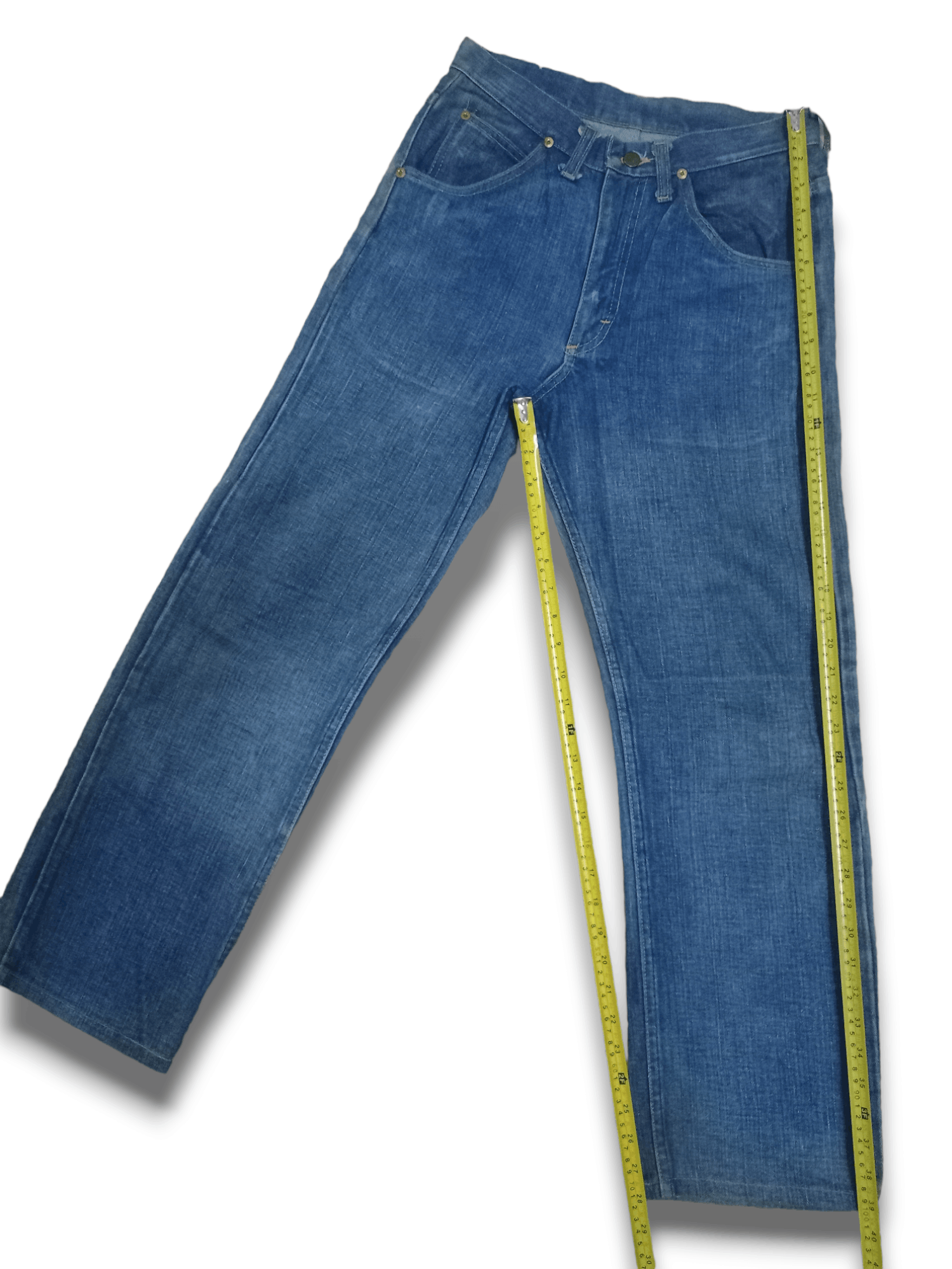 Lee Vintage 90s Lee Talon Zip Blue Wash Reworked Baggy Jeans Size US 28 / EU 44 - 6 Thumbnail