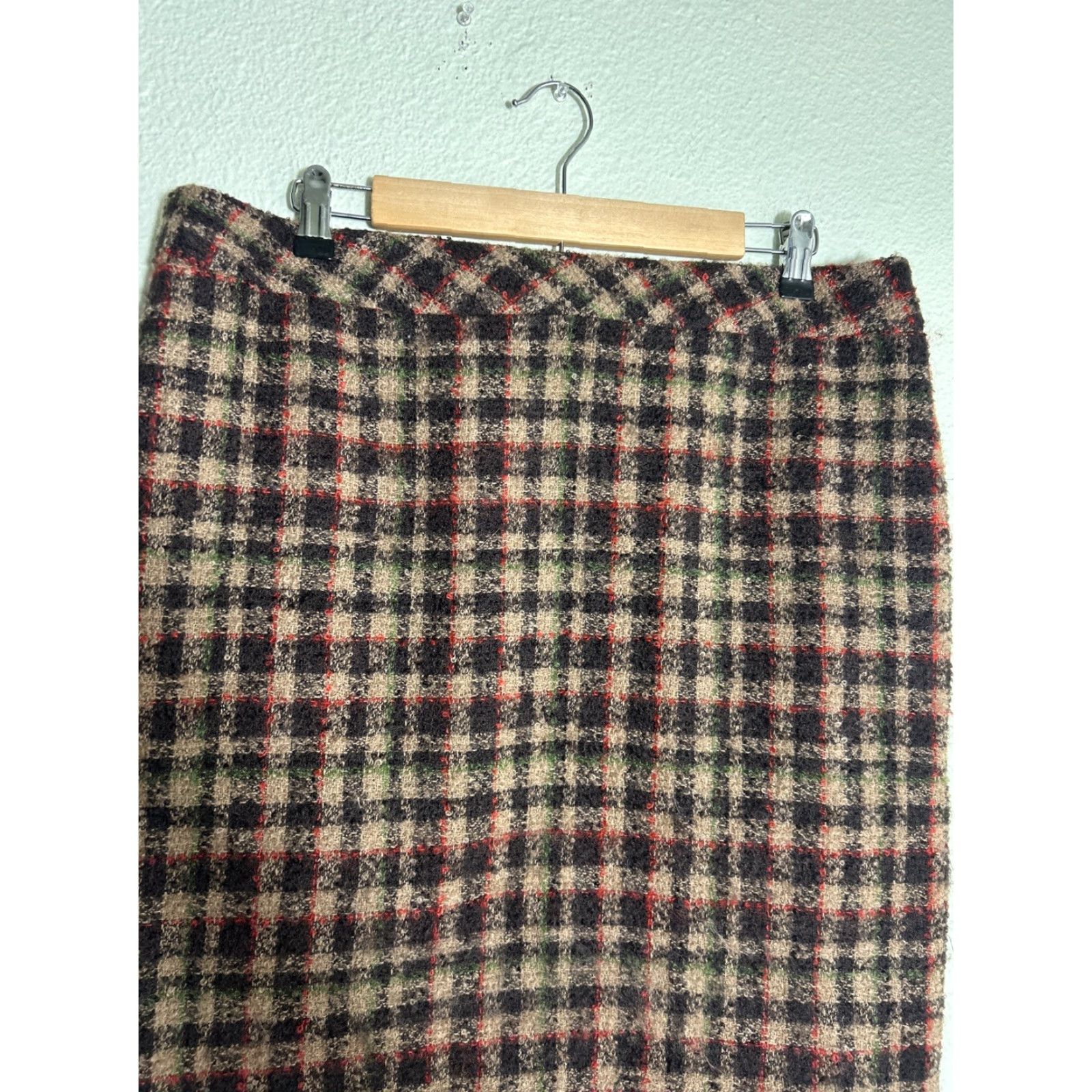 Pendleton VINTAGE Pendleton Wool & Mohair Plaid Skirt Petite Sz 14 Flat Front Lined 36x23 Size 36" / US 14 / IT 50 - 4 Thumbnail