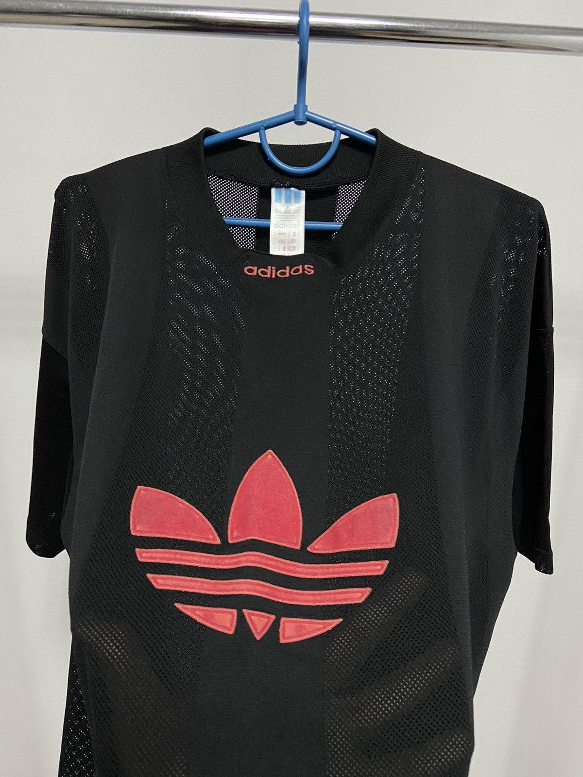 Adidas × Vintage Adidas Originals Vintage Big Logo T Shirt mesh Y2K Size US L / EU 52-54 / 3 - 4 Thumbnail