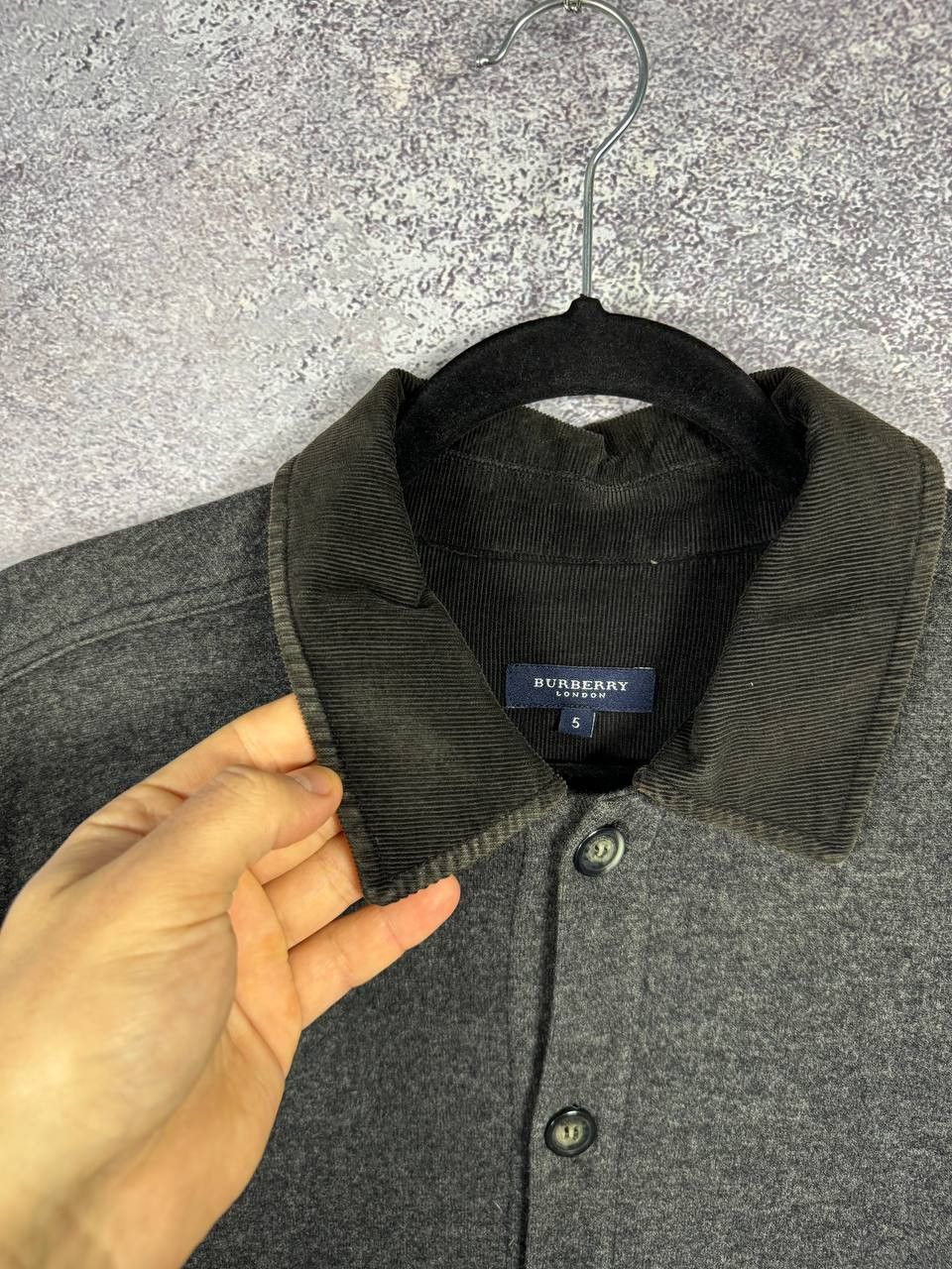 Burberry × Vintage BURBERRY Jacket Men's Lambswool Flannel Unlined Overshirt Size US L / EU 52-54 / 3 - 5 Thumbnail