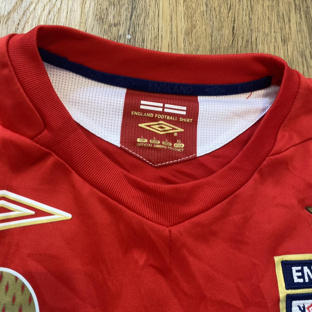 Umbro 2006-08 *8 Lampard England Umbro Longsleeve Football Shirt Size US L / EU 52-54 / 3 - 5 Thumbnail