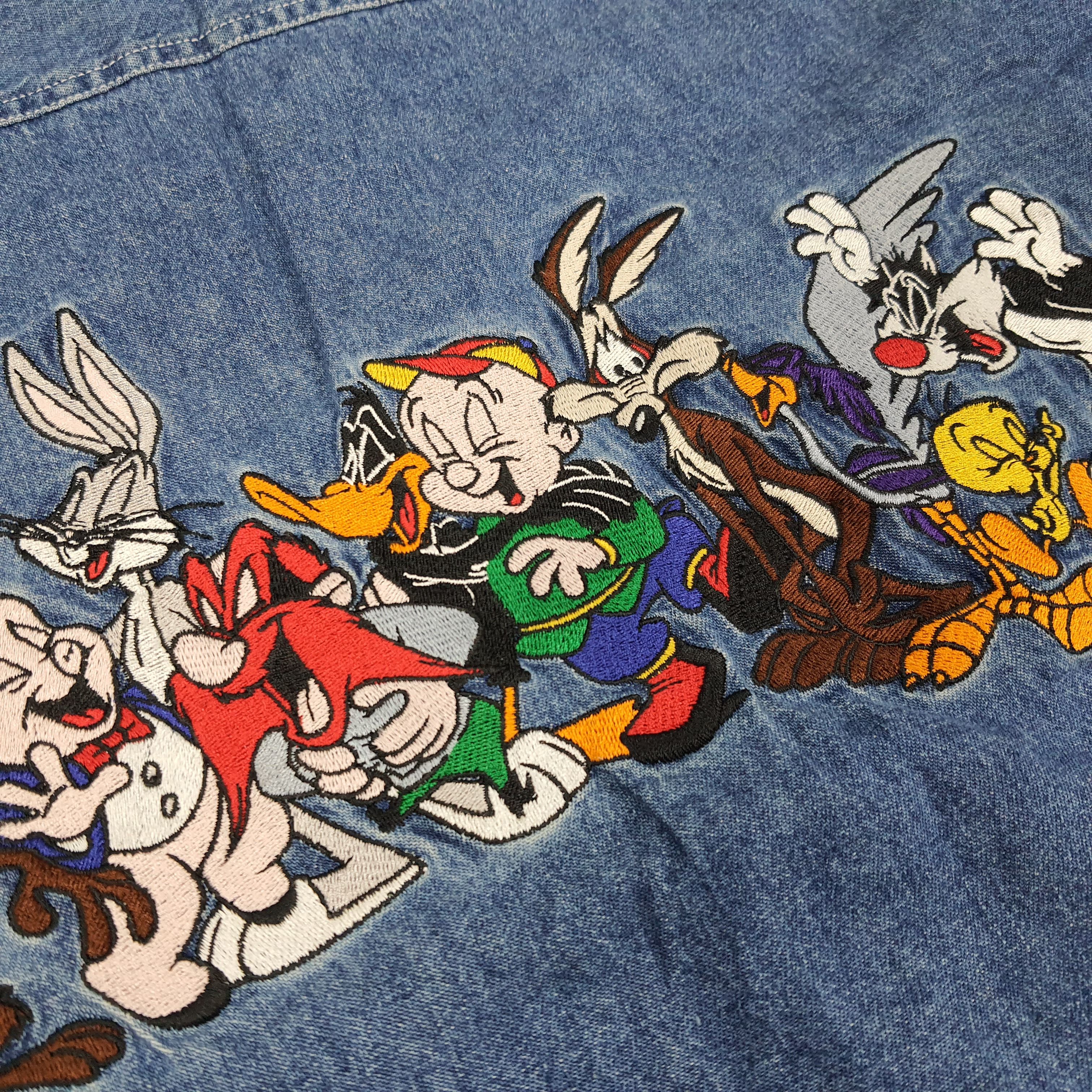 Vintage × Warner Bros Vintage Warner Bros. LOONEY TUNES Embroidery Shirt Size US M / EU 48-50 / 2 - 2 Thumbnail