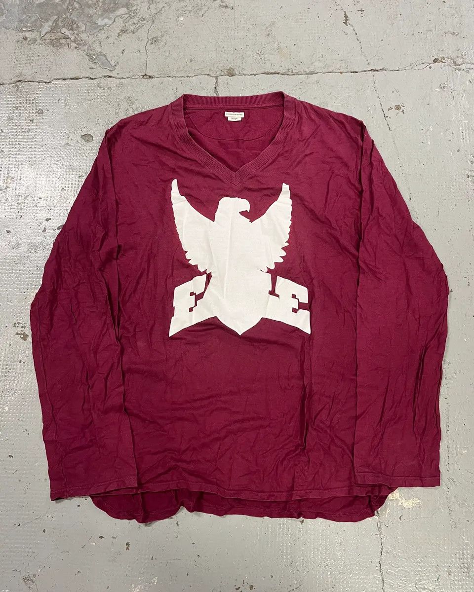 Dries Van Noten Dries Van Noten Large Bordeaux Eagle V Neck Longsleeves Size US L / EU 52-54 / 3 - 1 Thumbnail