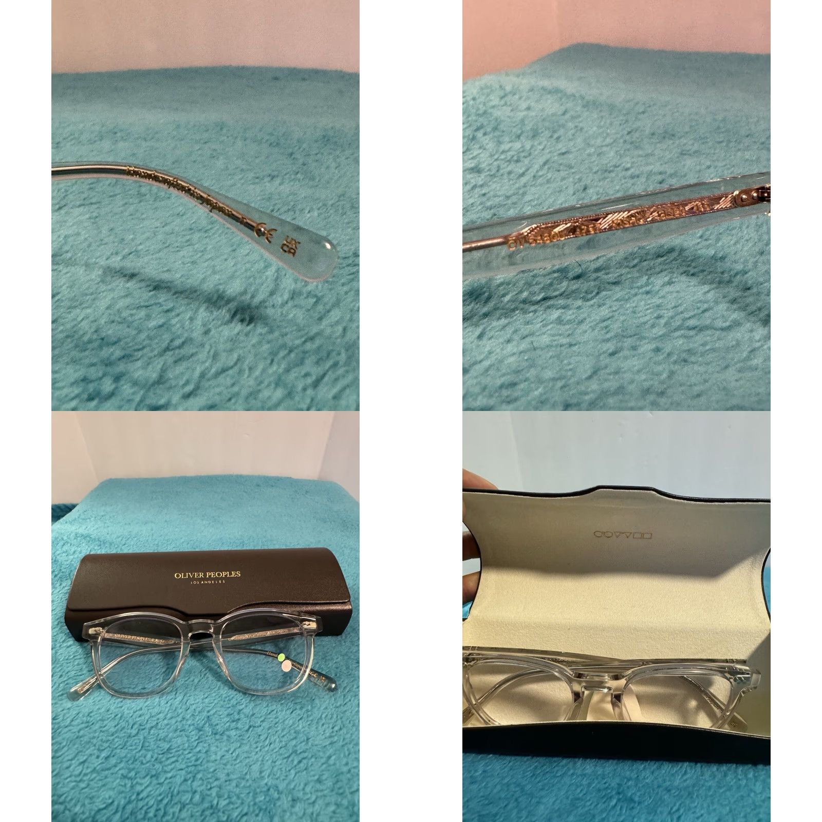 Oliver Peoples Oliver Peoples Eyeglasses OV548OU 1757 48-20 Kisho Gravel Clear Acetate Japan Unisex Adults Sunglasses Rounded Frame Size ONE SIZE - 8 Thumbnail