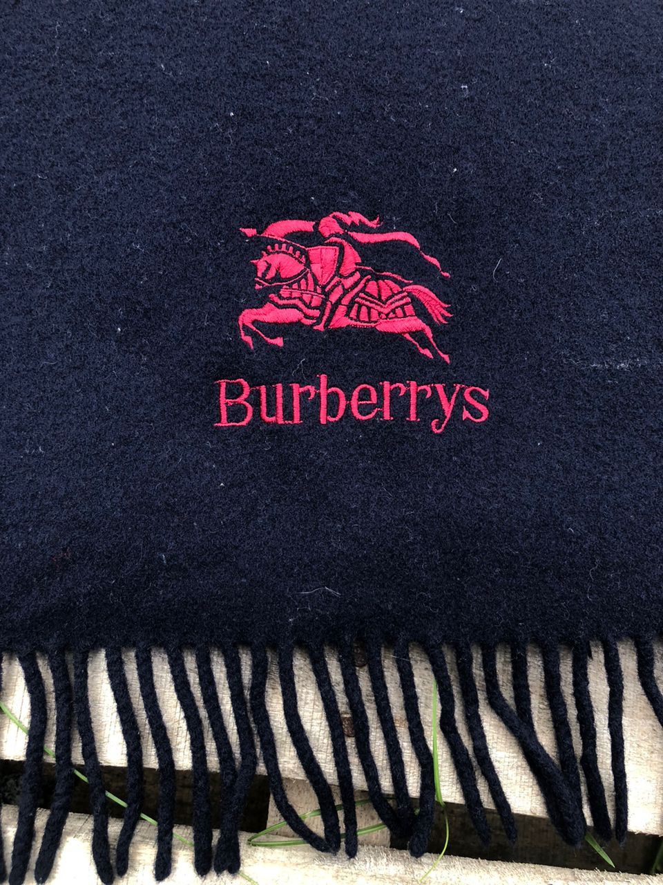 Burberry × Vintage Vintage 90s Burberrys Oversized Wool Scarves/Muffler Size ONE SIZE - 5 Thumbnail