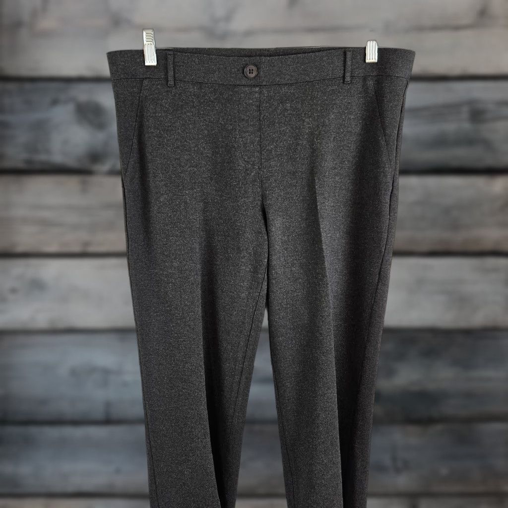 Vintage Betabrand Womens Pull On Pants Sz XL Petite Gray Mid Rise Knit Dress Pants Womens Pants Size 40" / US 18 - 1 Thumbnail