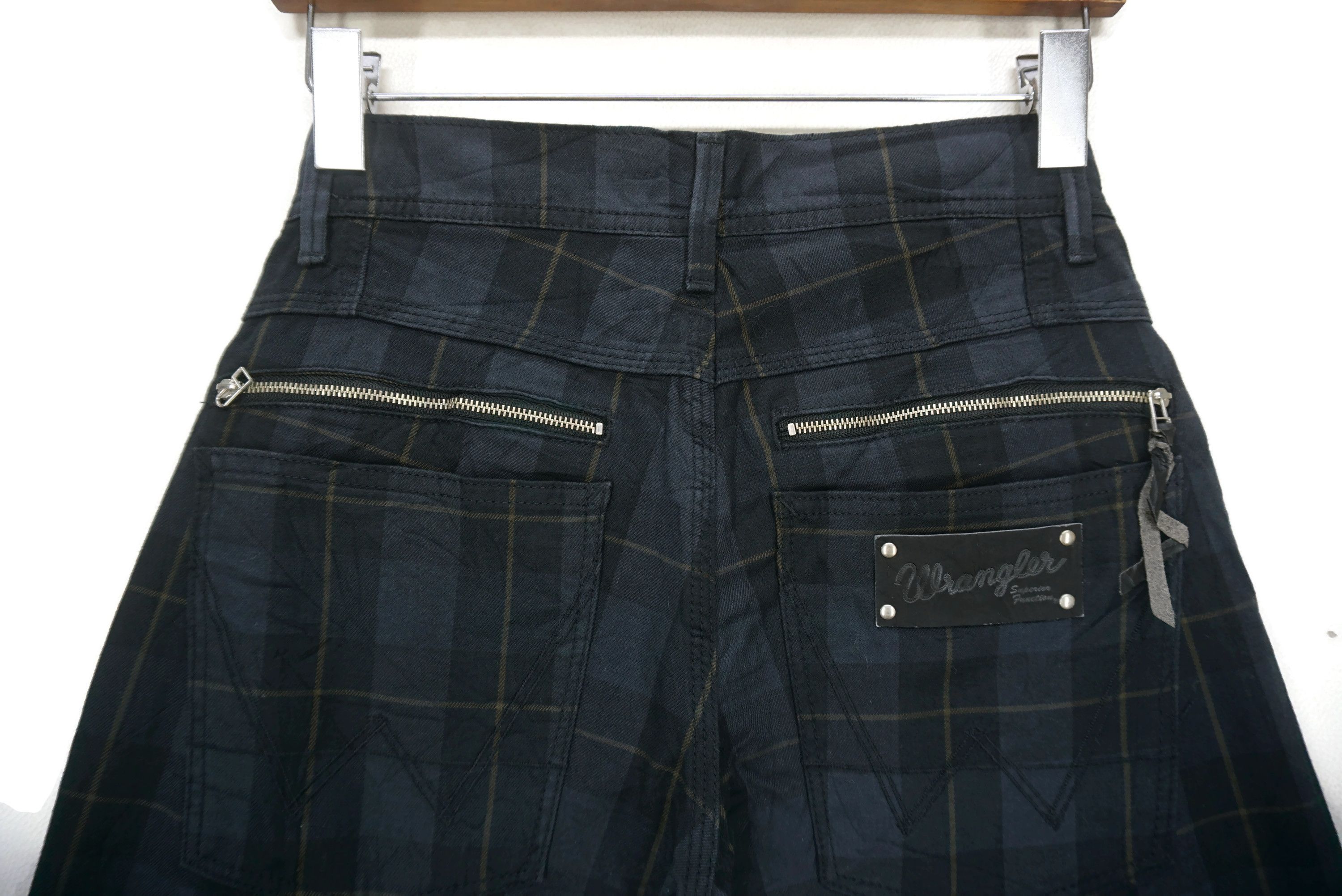 Wrangler Bondage Pants Size 26 fit W28xL32 Cowboy Multi Zipper Plaid Size 26" / US 2 / IT 38 - 6 Thumbnail