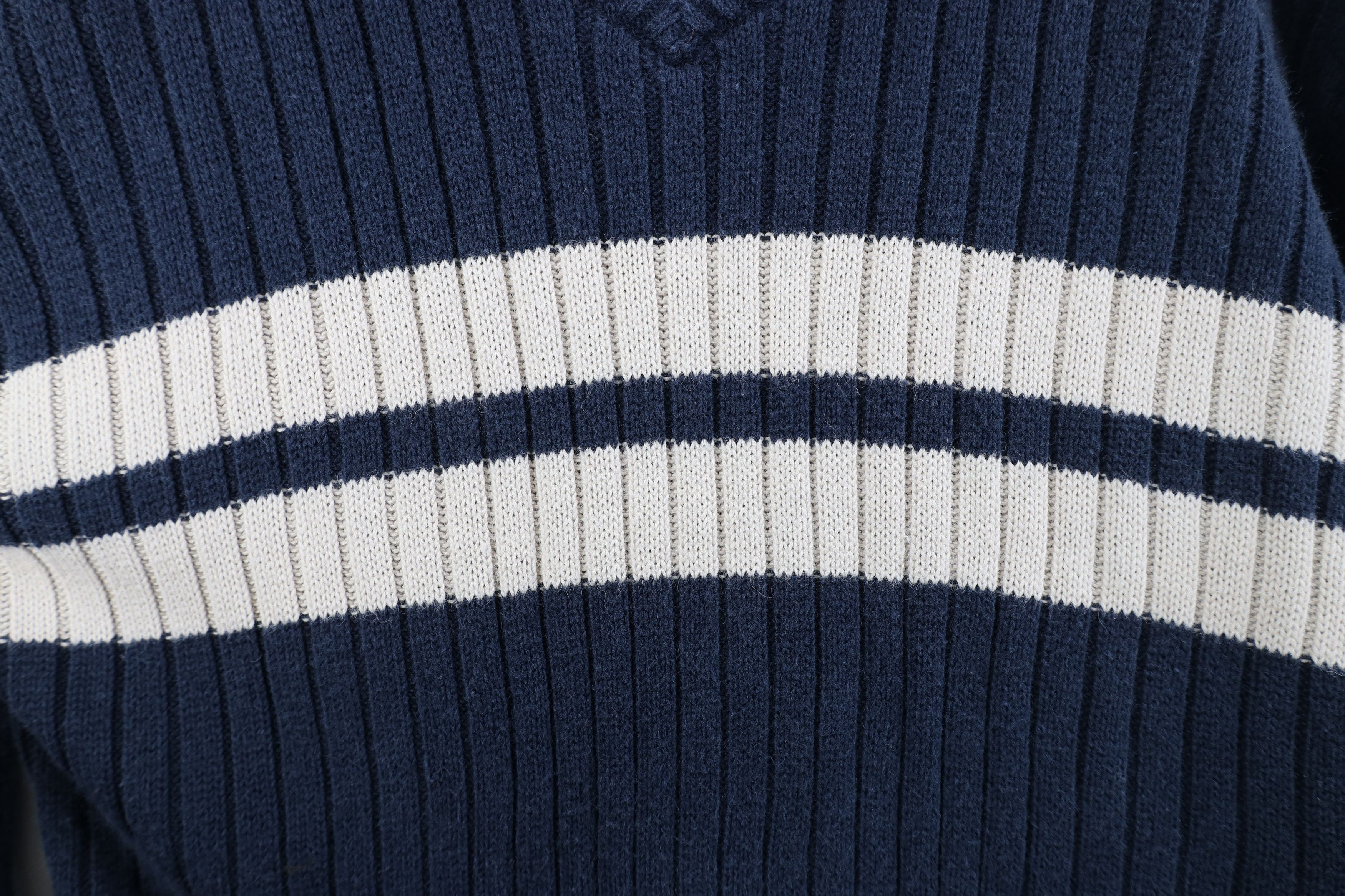 Aeropostale Vintage 90s Y2K Aeropostale Ribbed Marled Knit Sweater Blue Size US L / EU 52-54 / 3 - 4 Thumbnail