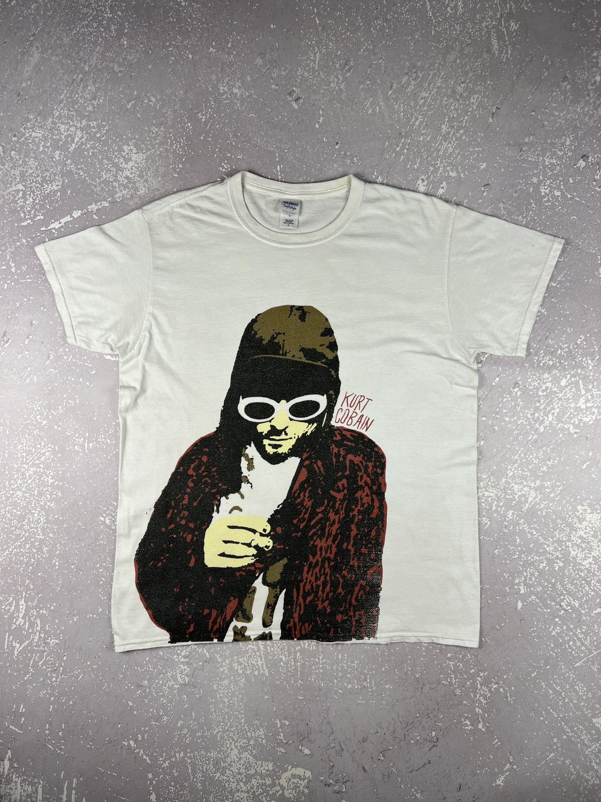 Nirvana Vintage Kurt Cobaine x Nirvana Big Face Portrait T Shirt Size US L / EU 52-54 / 3 - 1 Thumbnail