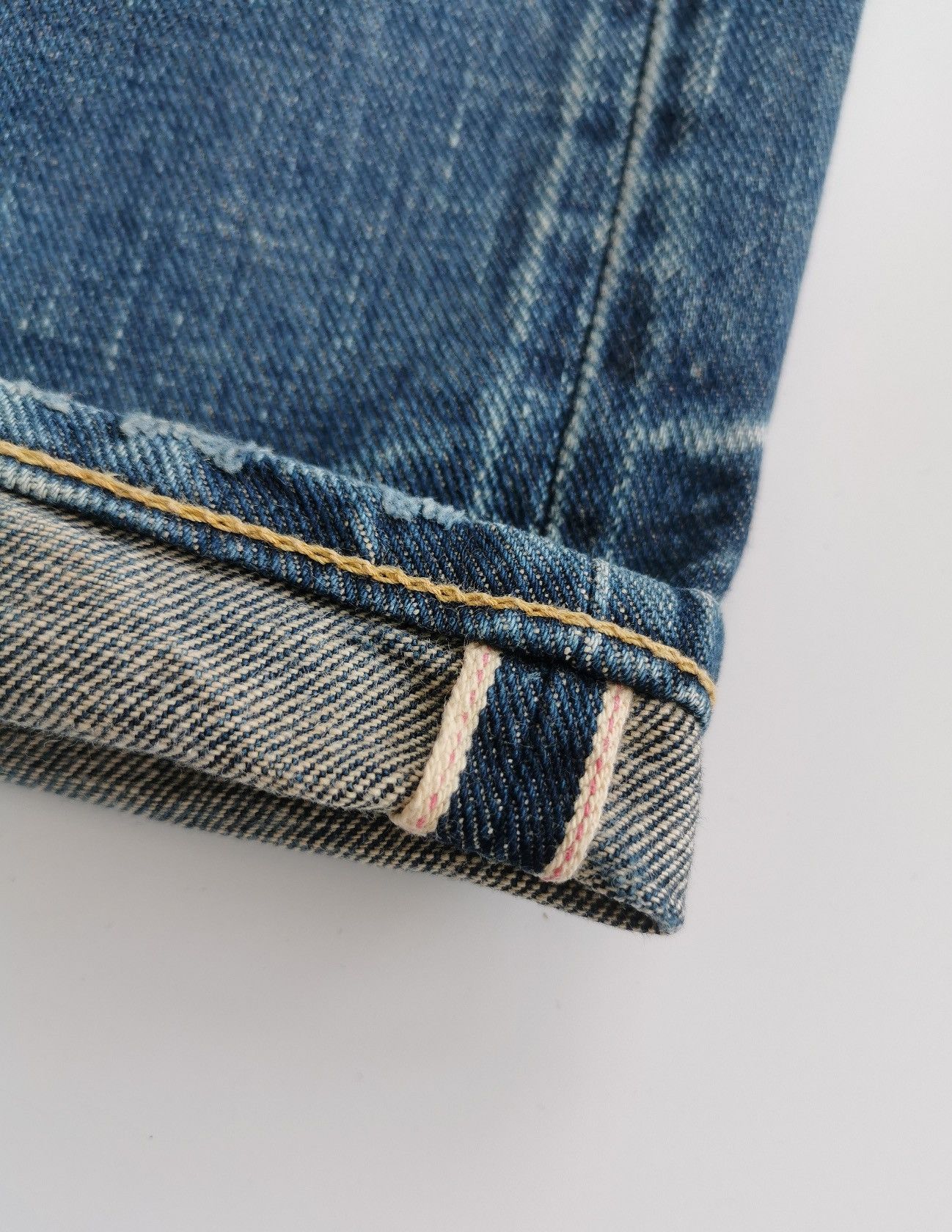 Japanese Brand Selvedge Luxluft Nave Japan Distressed Bleach Platter Jeans Size US 28 / EU 44 - 9 Thumbnail