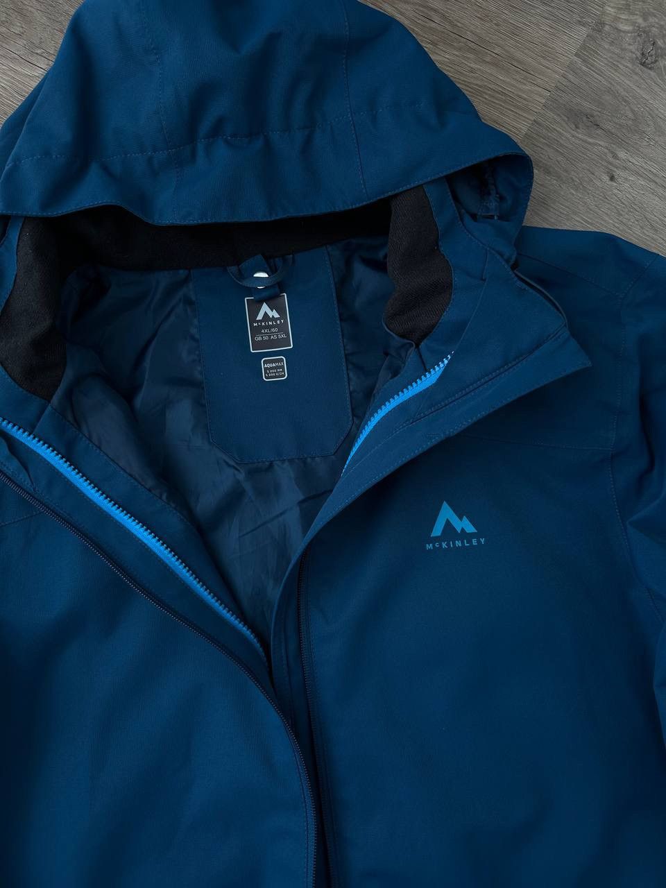 McKinlays McKINLEY Aquamax Waterproof Hooded Jacket Blue Size US XXL / EU 58 / 5 - 11 Thumbnail