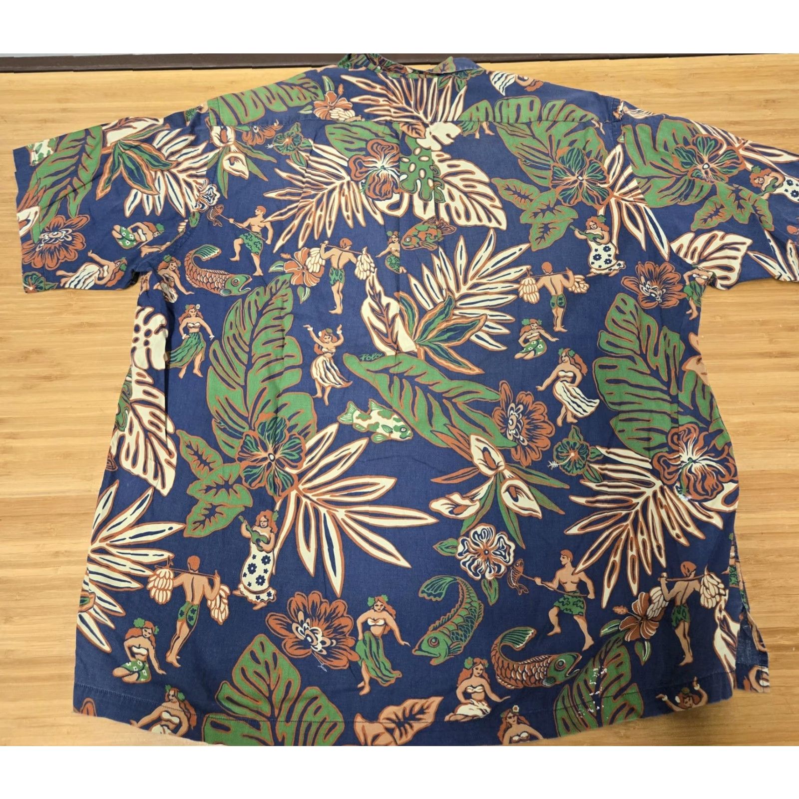 Polo Ralph Lauren Polo Ralph Lauren Shirt Mens XL Hawaiian Tropical Short Sleeve Button-Up Casual Beach Aloha Floral Blue Size US XL / EU 56 / 4 - 7 Thumbnail