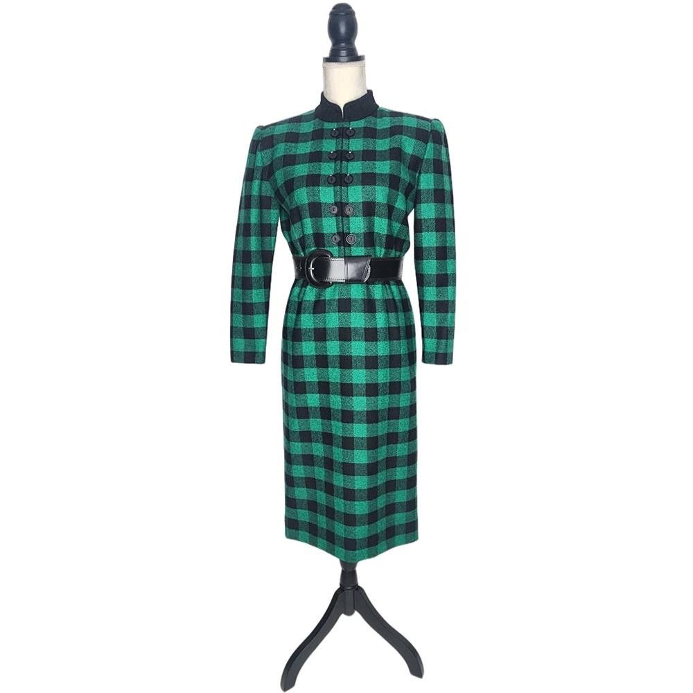 Givenchy Givenchy. 80s Wool Long-Sleeve Dress. 4/6 Size S / US 4 / IT 40 - 1 Thumbnail