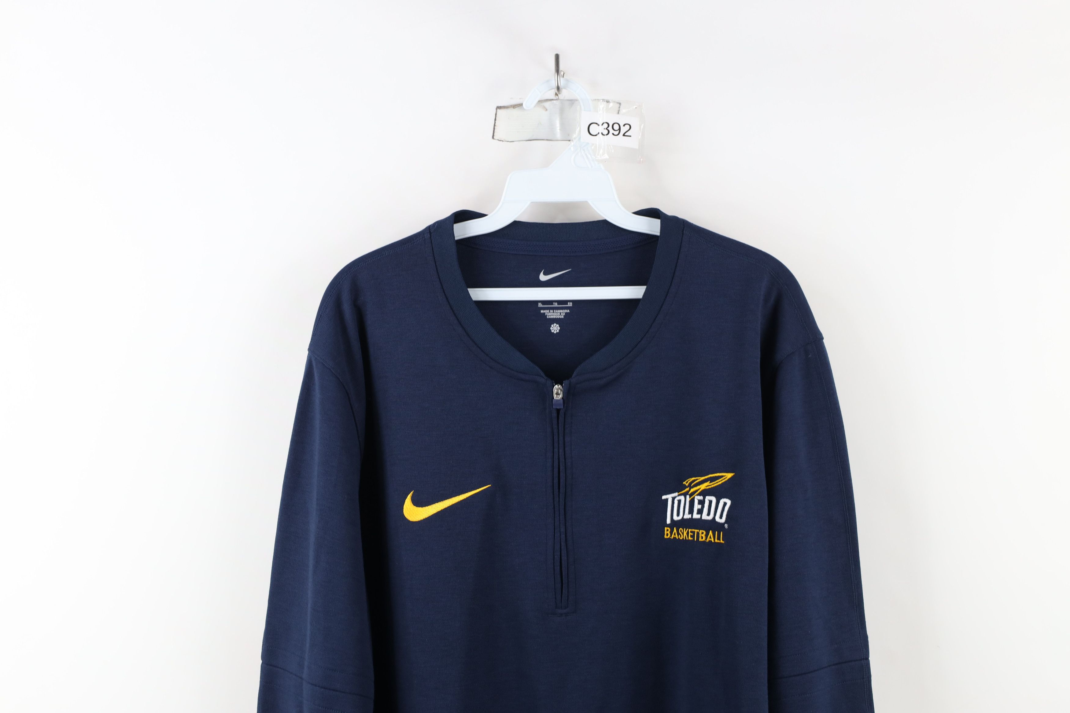 Nike × Vintage Nike University of Toledo Basketball Half Zip Sweater Blue Size US XL / EU 56 / 4 - 2 Thumbnail