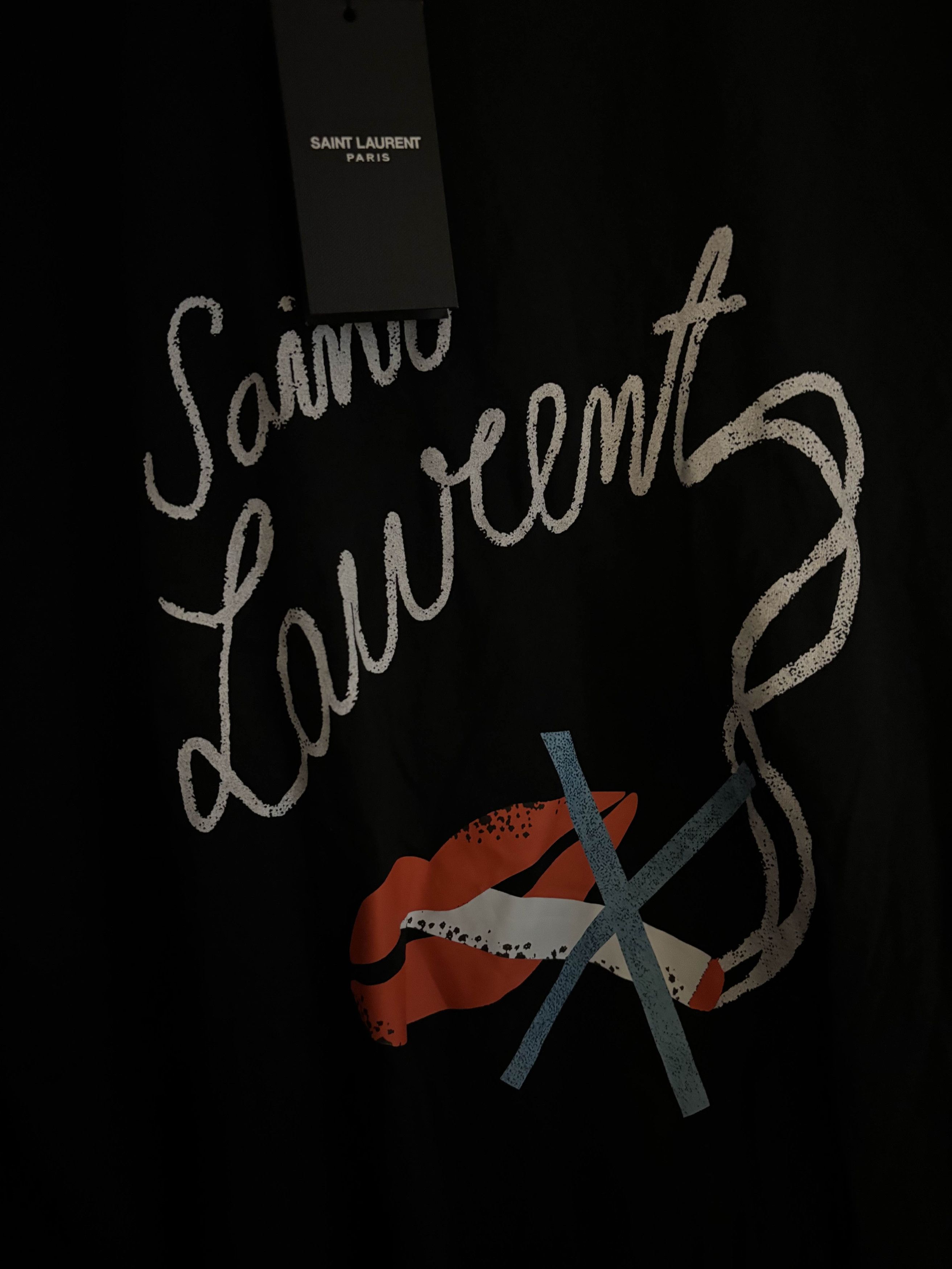 Yves Saint Laurent Saint Laurent Black 'Smoking Kills' Tee Size US L / EU 52-54 / 3 - 2 Thumbnail