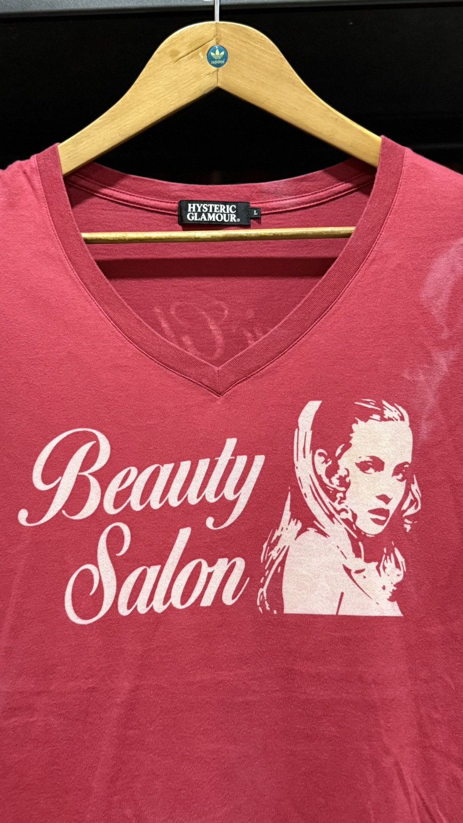 Hysteric Glamour Vintage Hysteric Glamour Beuty Salon Sun Faded V Net Tee Size US L / EU 52-54 / 3 - 3 Thumbnail